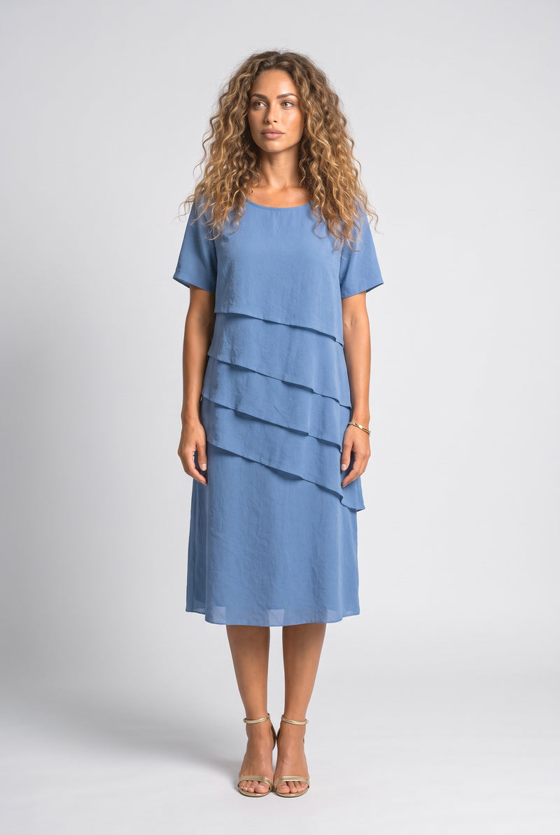 Chiffon Tiered Cocktail Dress