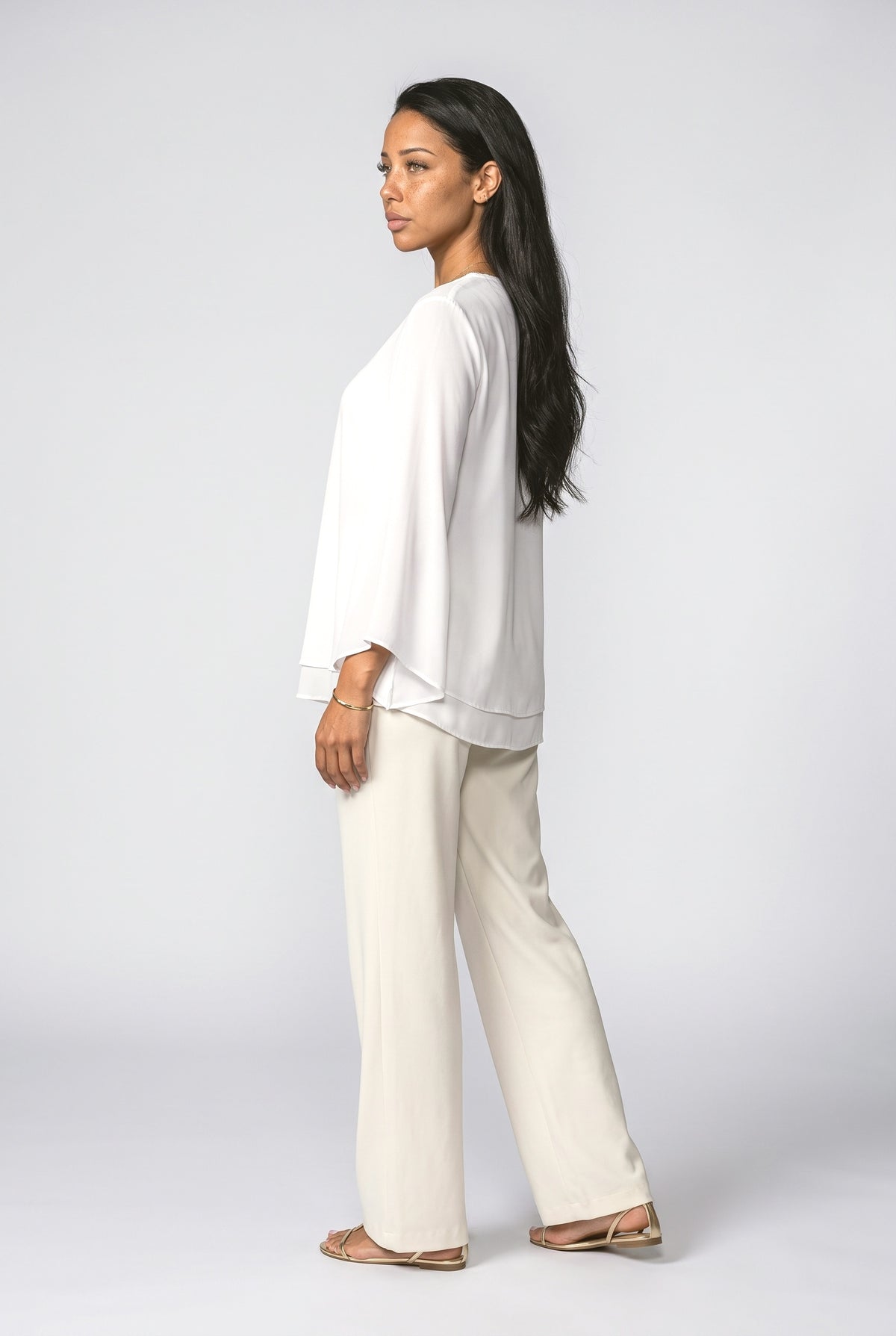 V-Neck Blouse, back view