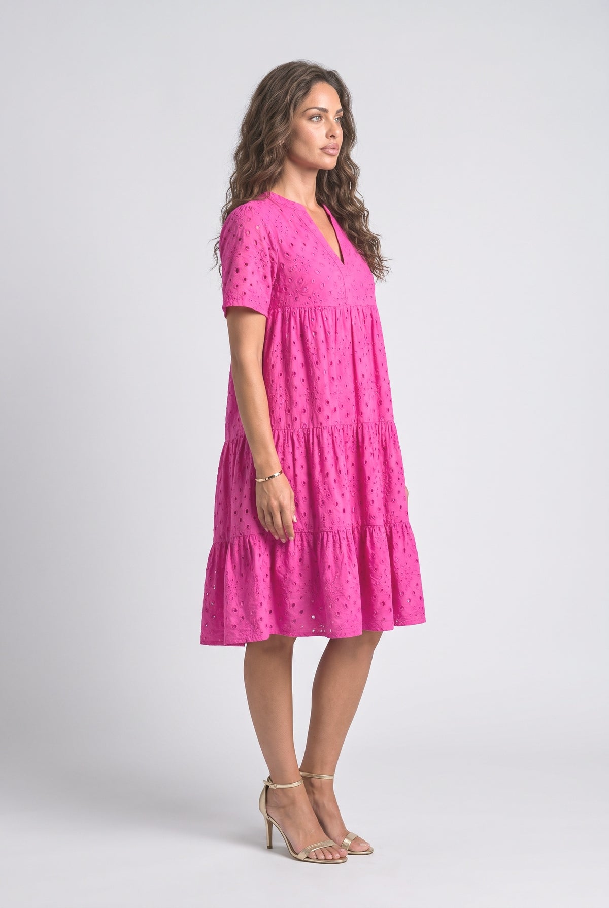 V-Neck Flowy Summer Dress, back view