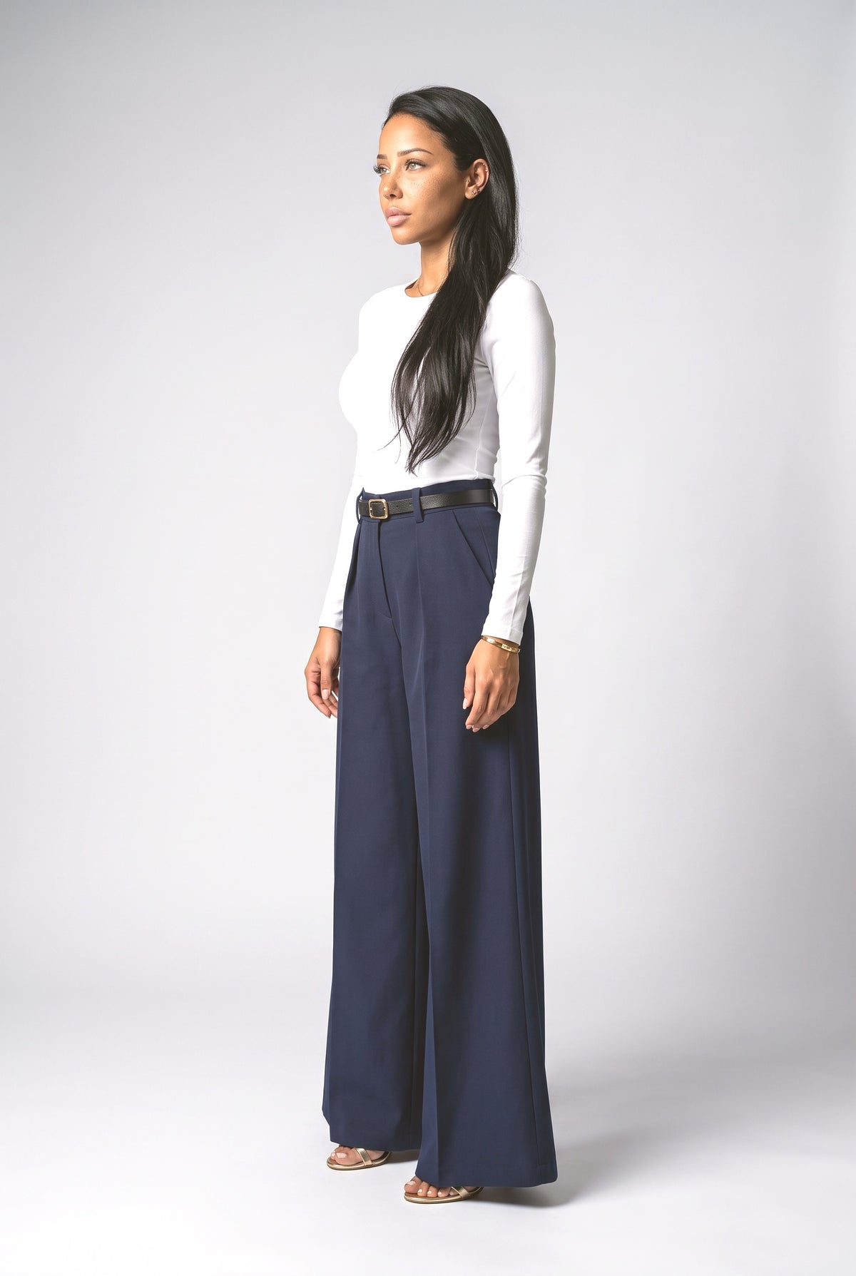 Wide Leg Pants, back view