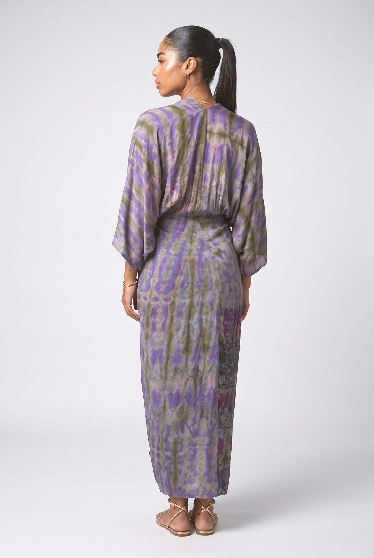 Illusion Printed Dress-10, back view