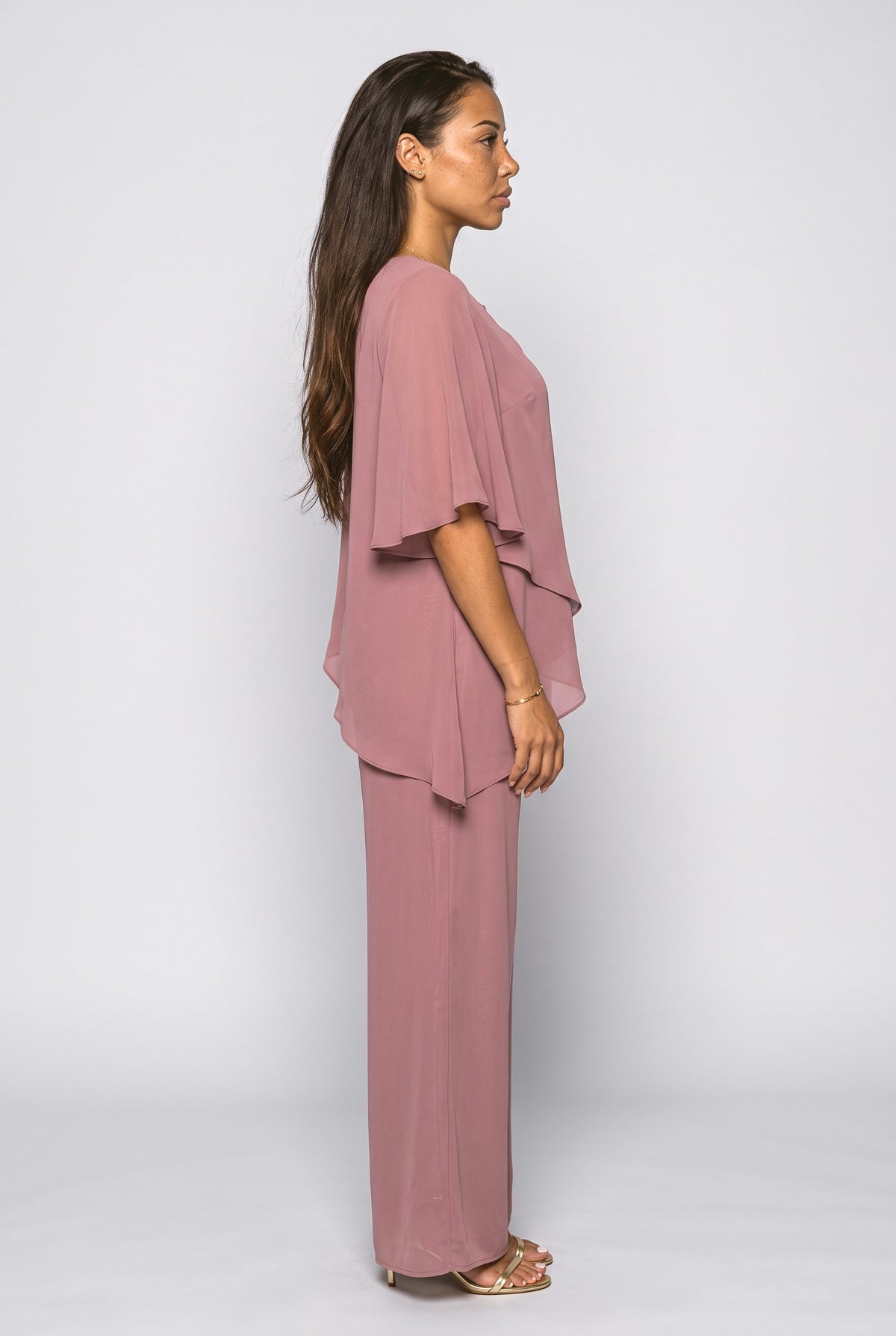 Chiffon Two Piece Outfit, back view