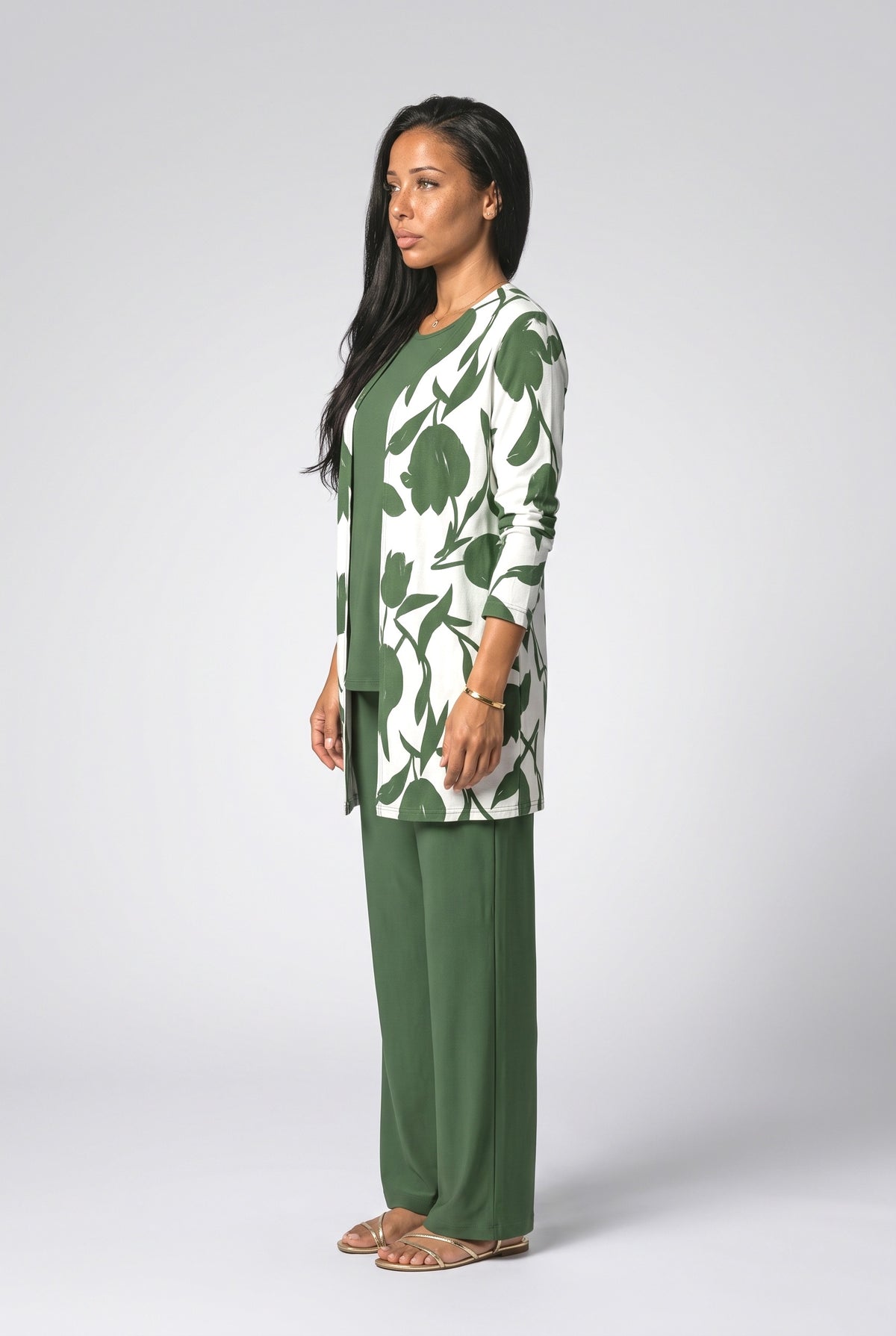 Floral Knit Cardigan, back view