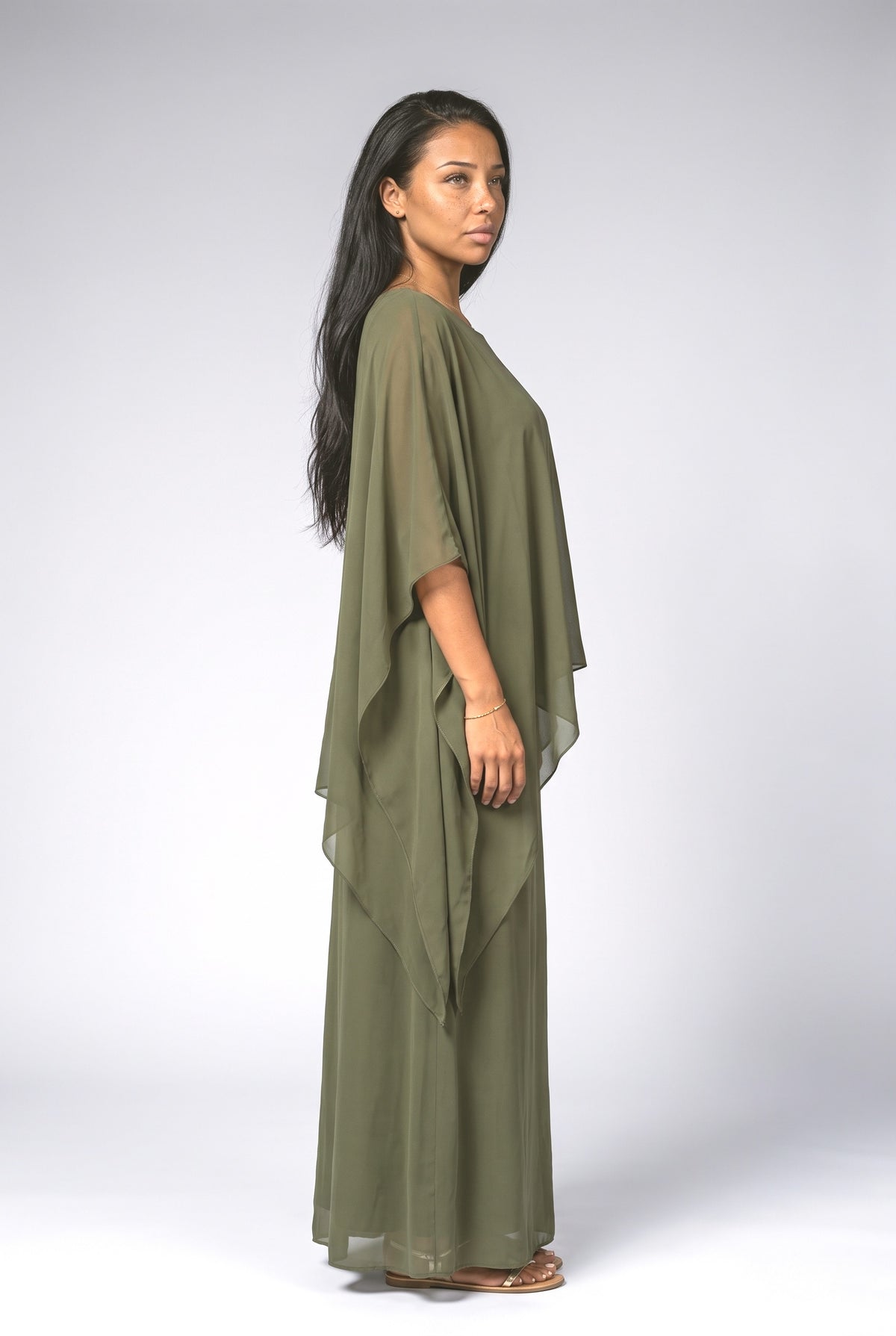 Asymmetric Maxi Dress, back view