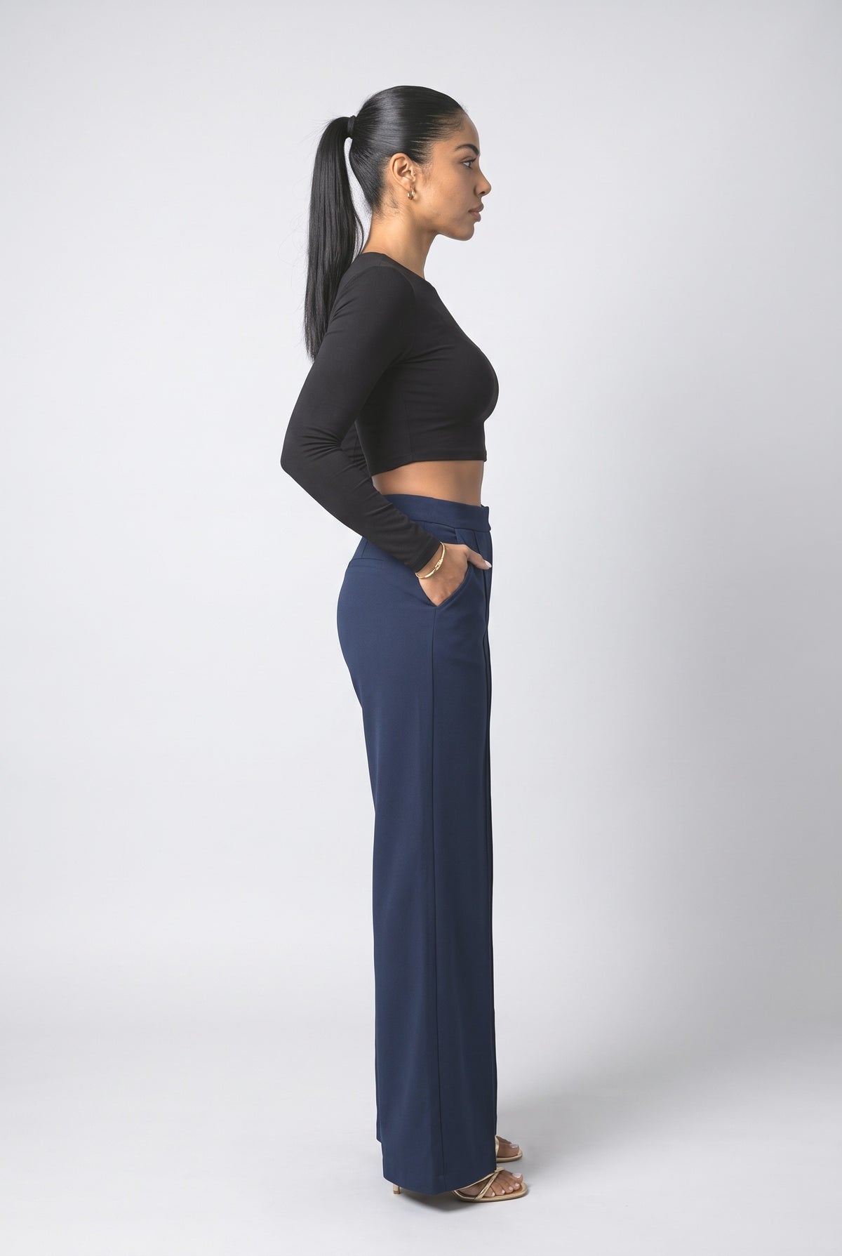 Wide Leg Pants, back view
