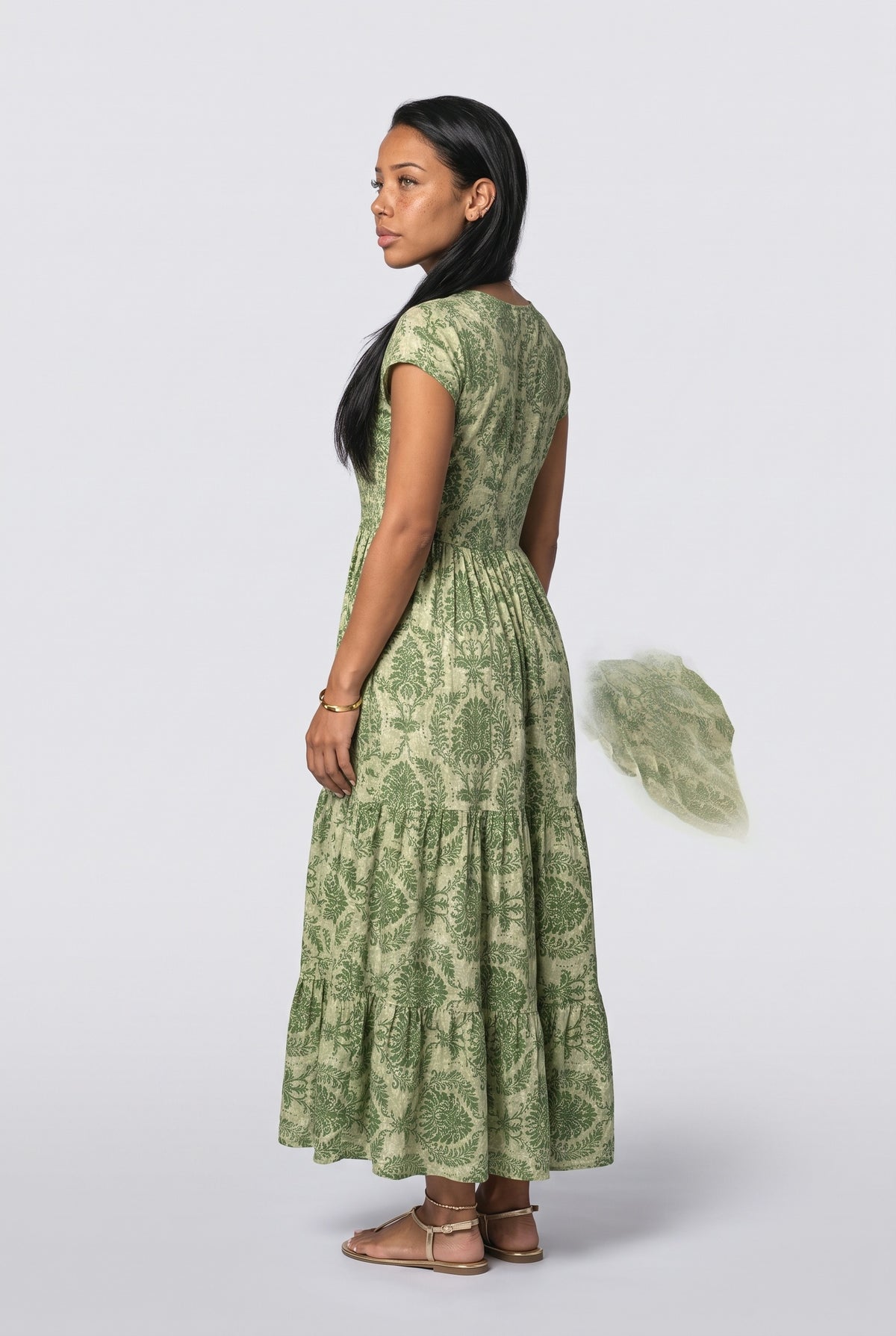 Floral Maxi Dress, back view