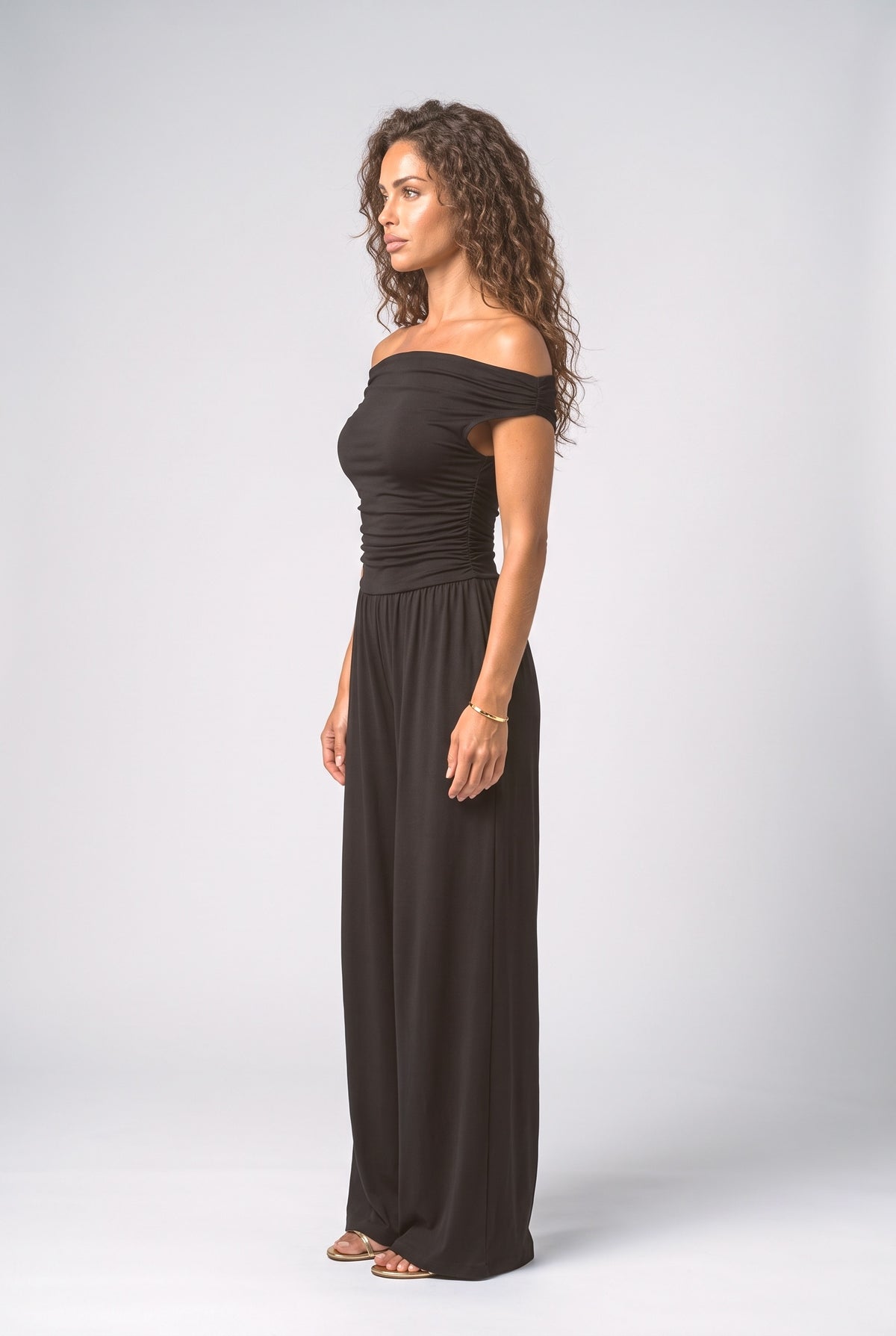 Off-Shoulder Ruched Jumpsuit, back view