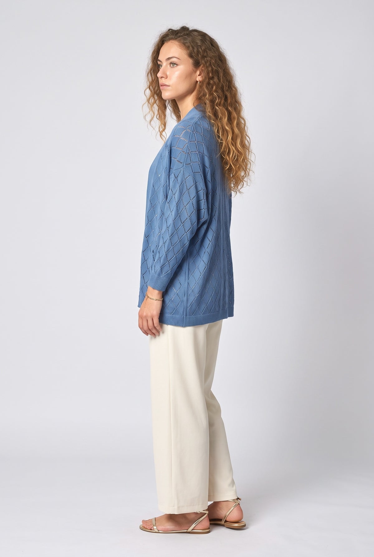 Batwing Sleeve Knit Cardigan, back view
