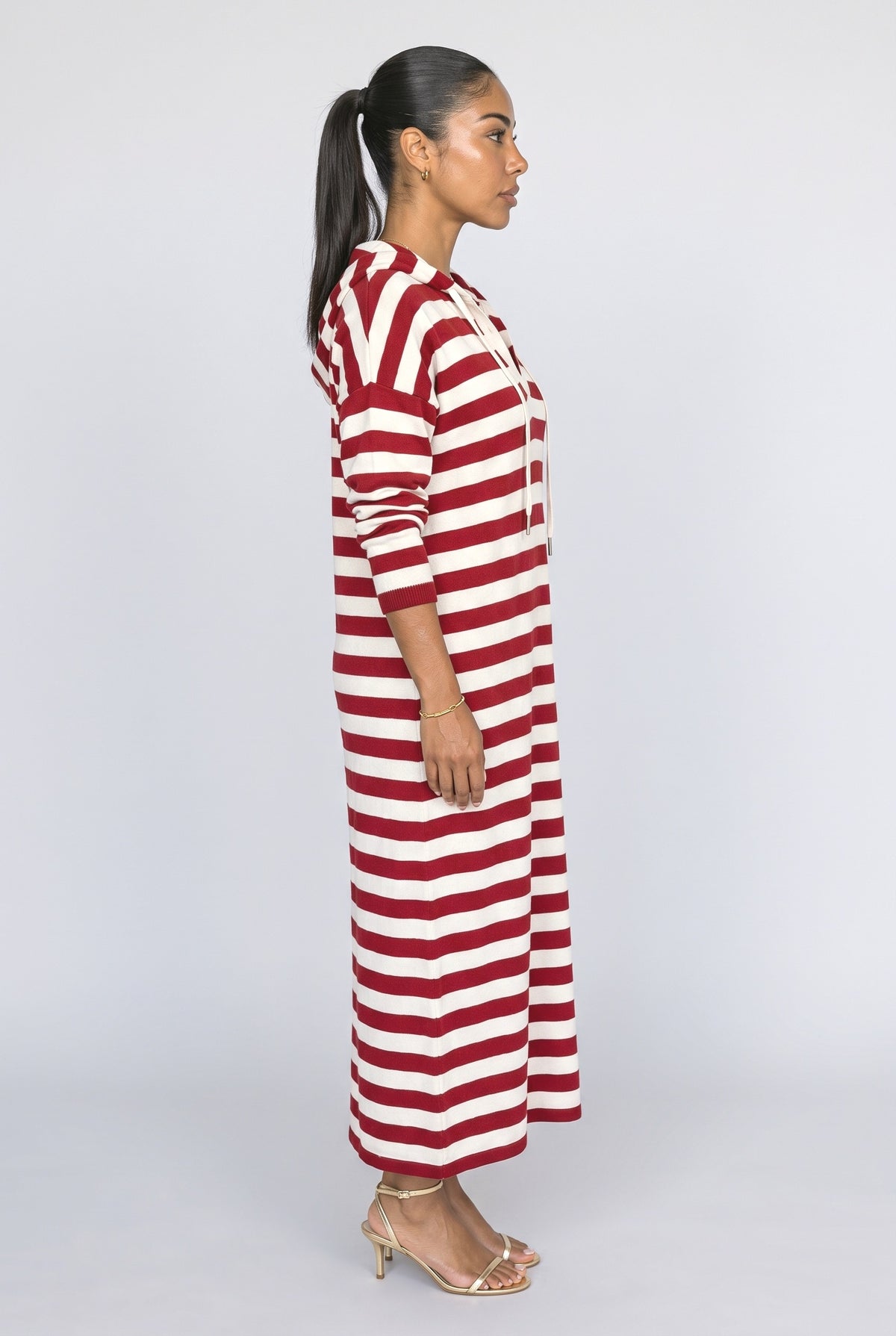 Striped Maxi Dress, back view