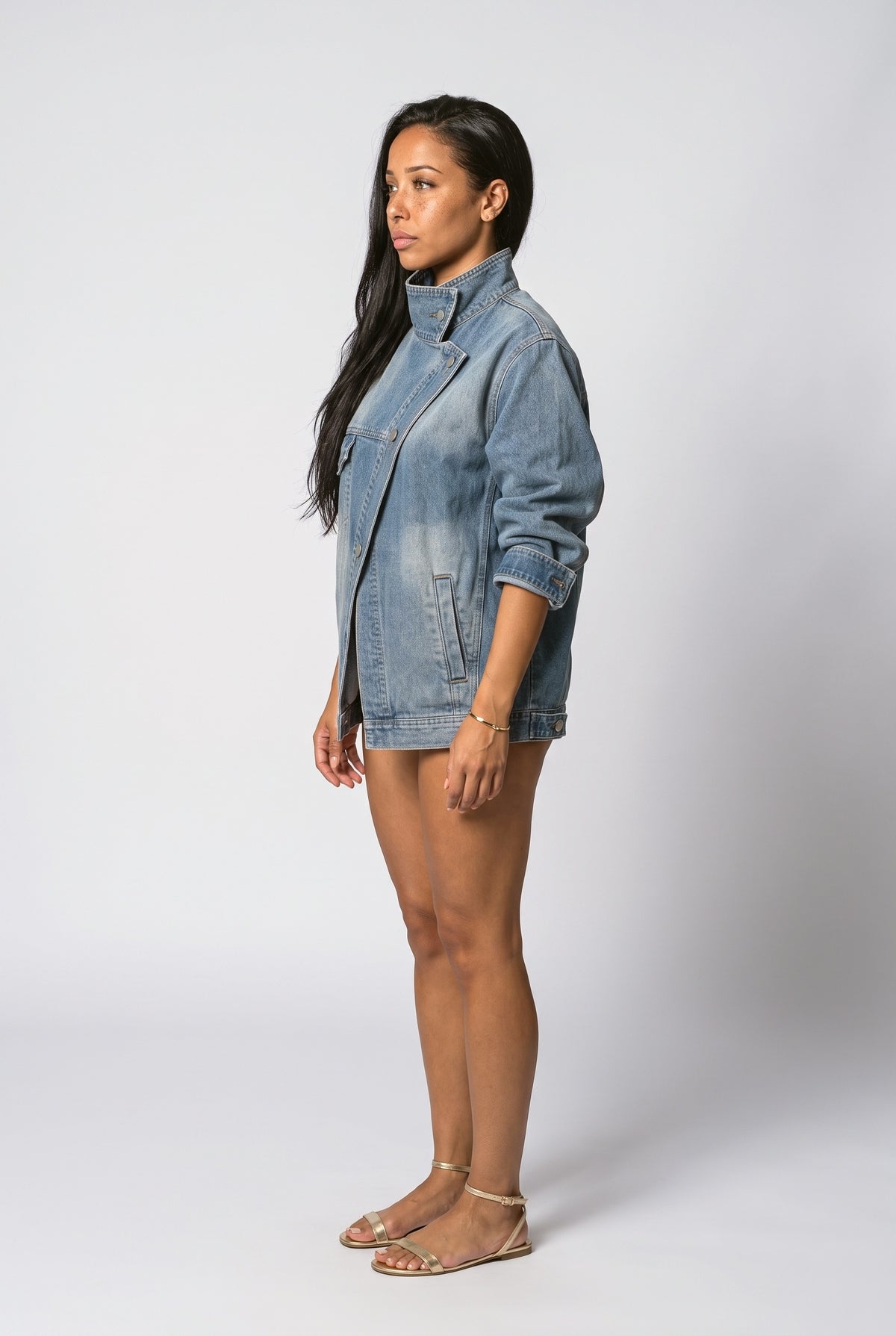 Asymmetric Bomber Jacket, back view