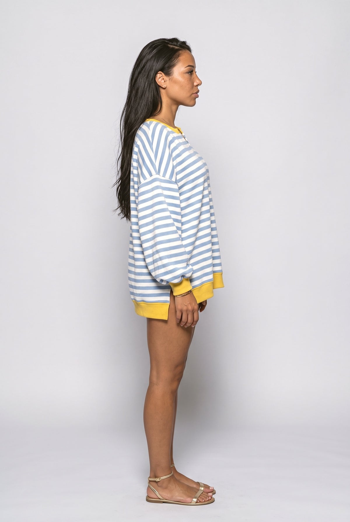 Puff Sleeve Pullover Sweater, back view