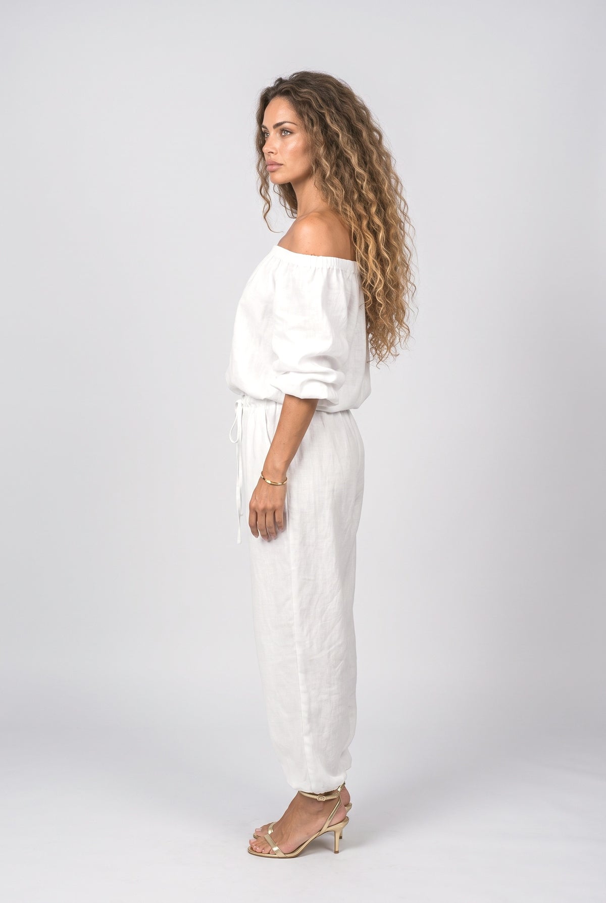 Off-Shoulder Two Piece Outfit, back view