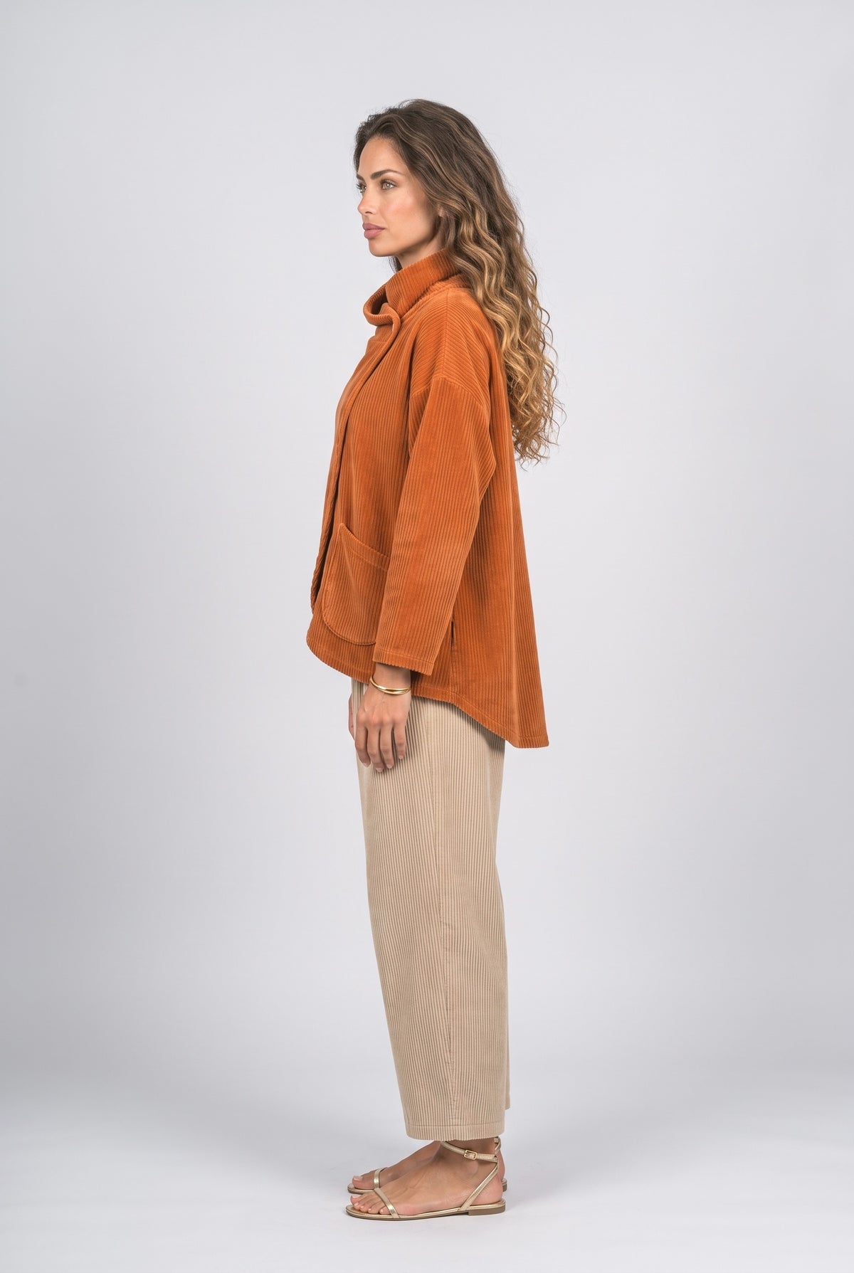 Orange Wrap Blouse, back view