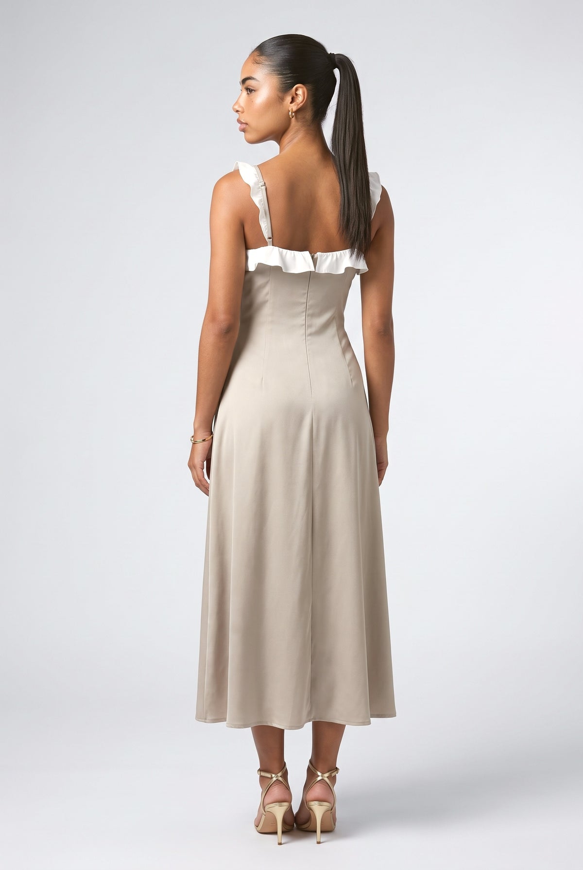 Slit Midi Dress, back view