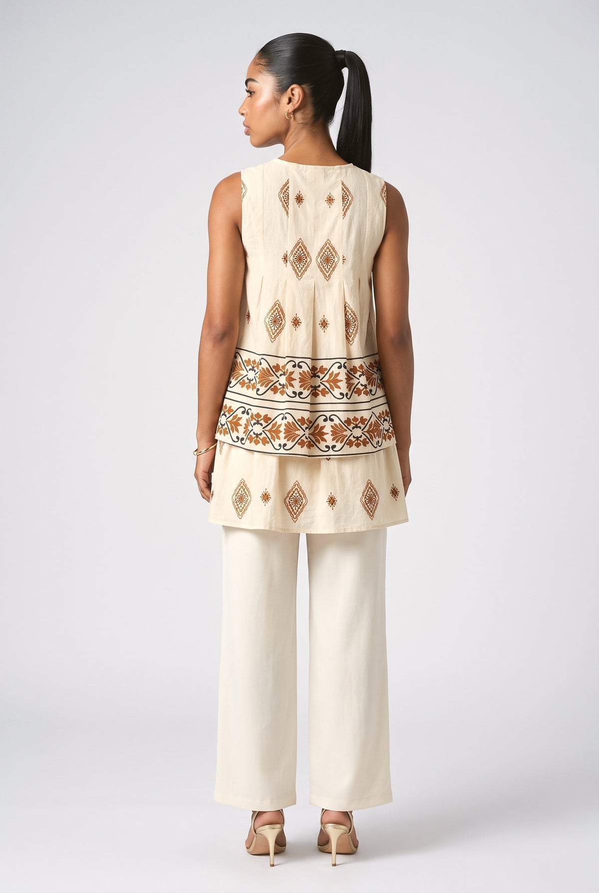 Multicolor Sleeveless Top, back view