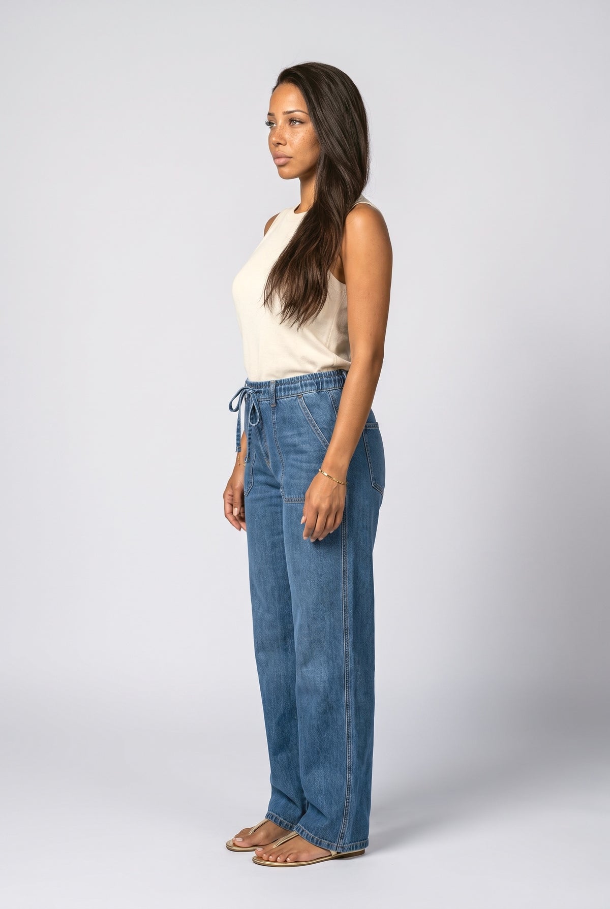 Wide Leg Pants, back view