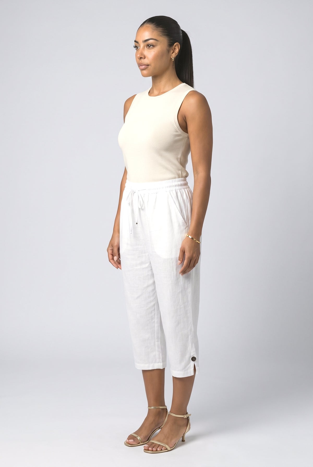 Slit Wide Leg Pants, back view