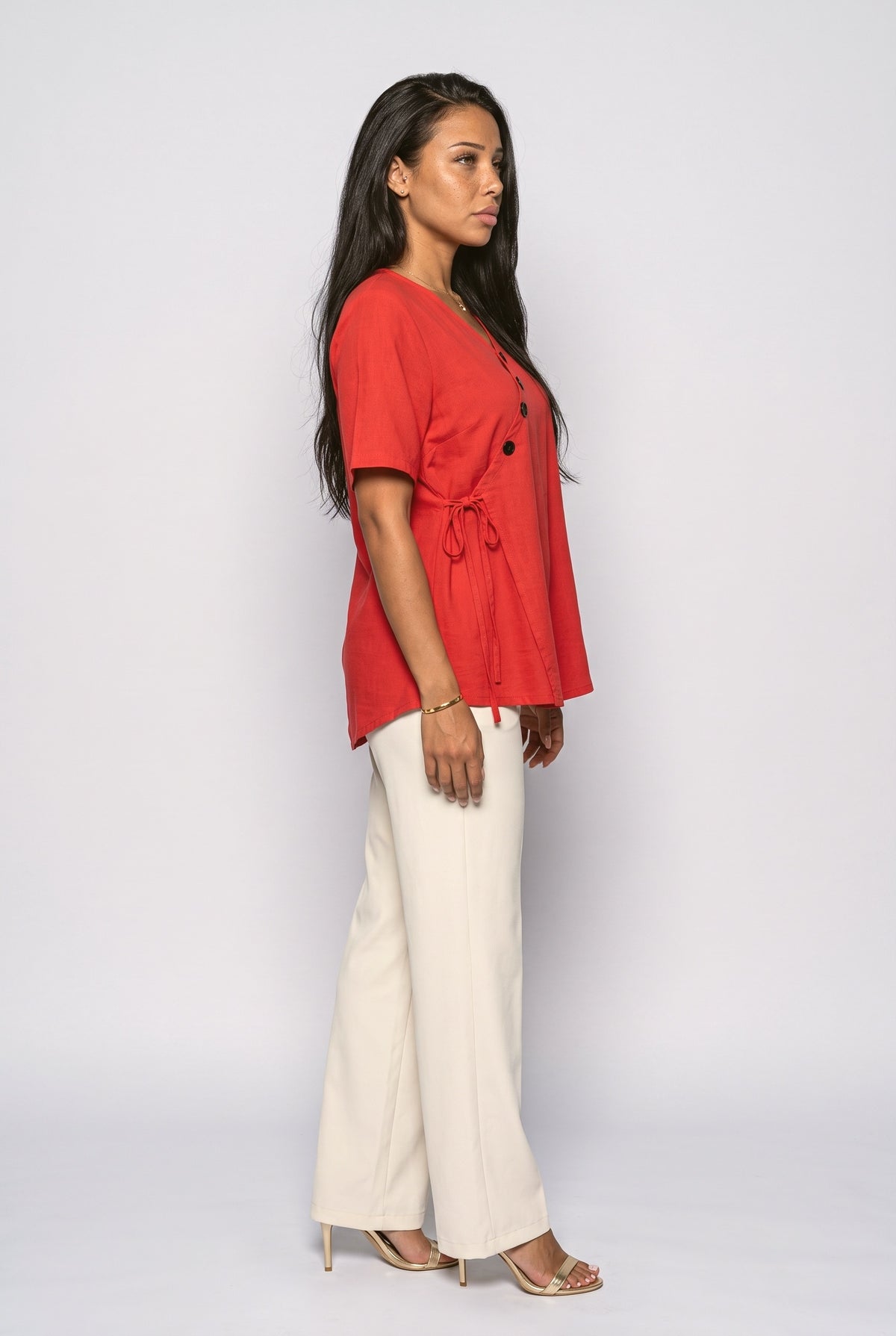 V-Neck Blouse, back view