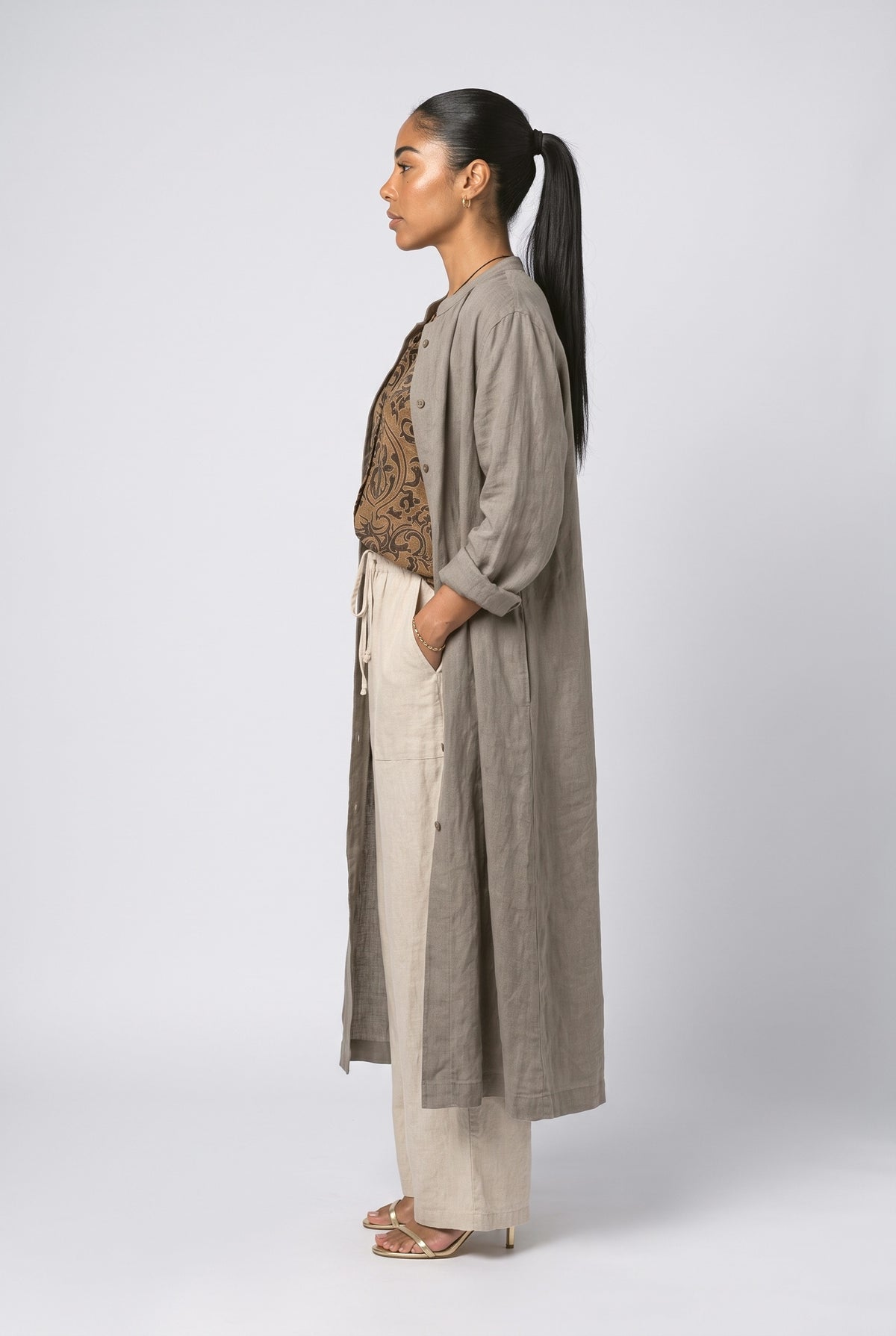 Brown Two Piece Outfit, back view