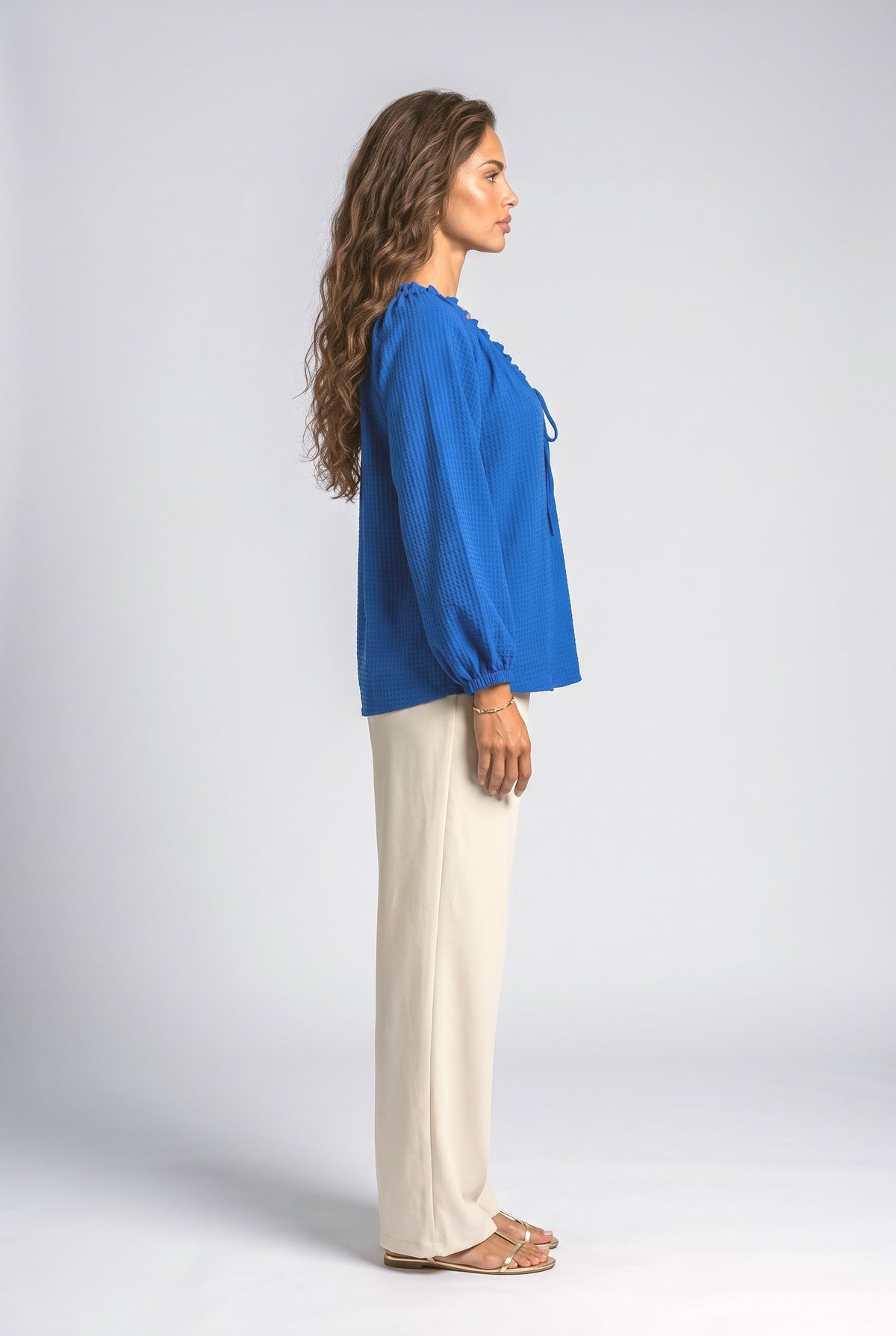 Ruffle Blouse, back view