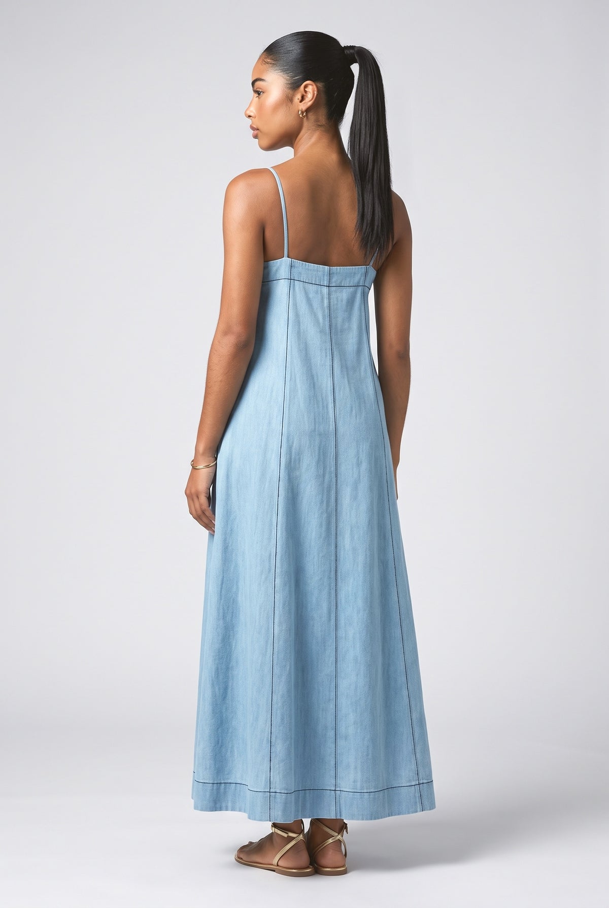 Sleeveless Maxi Dress, back view