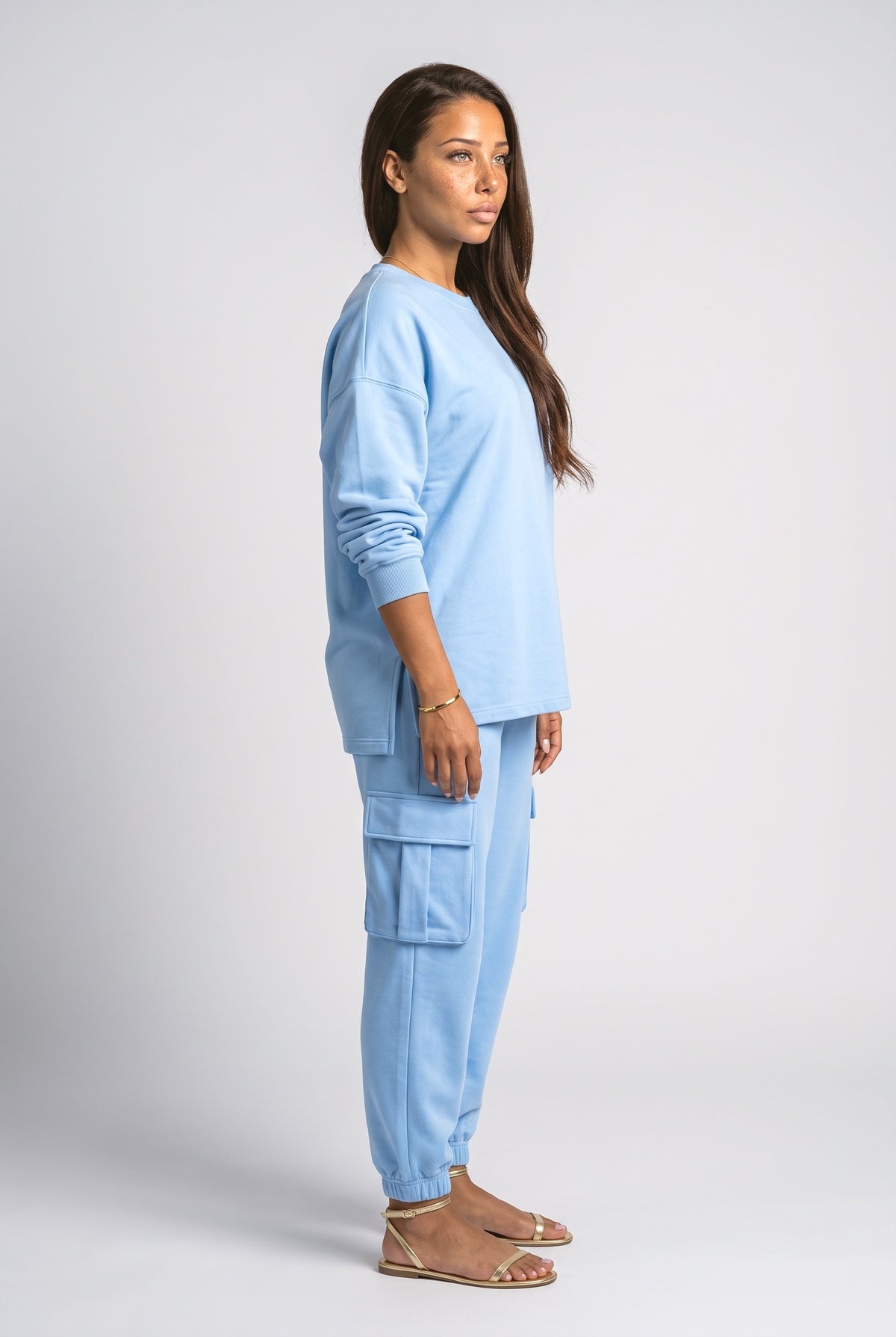 Crew Neck Two Piece Outfit, back view