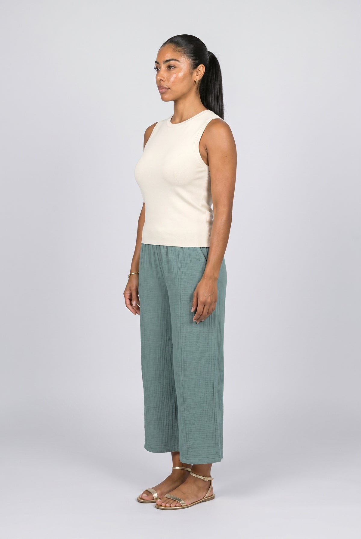 Wide Leg Pants, back view