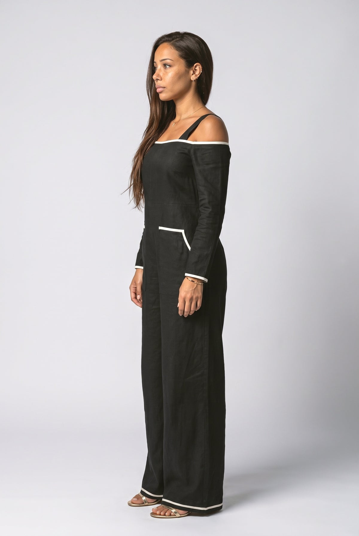Off-Shoulder Jumpsuit, back view