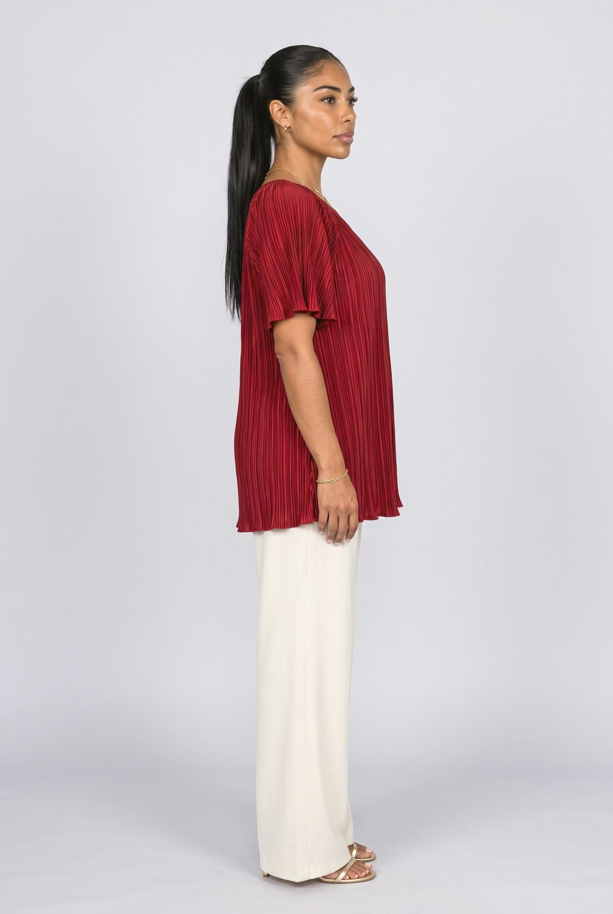 Pleated Blouse, back view