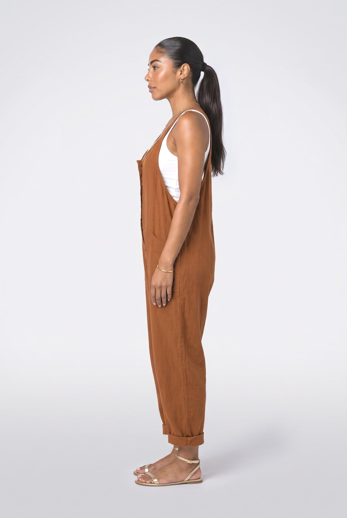 Sleeveless Jumpsuit, back view