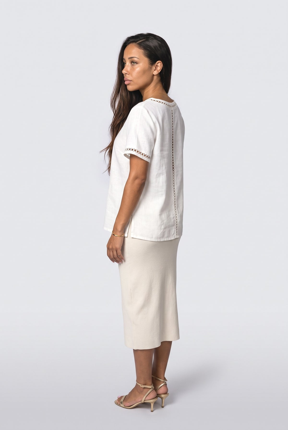 Short Sleeve Blouse, back view