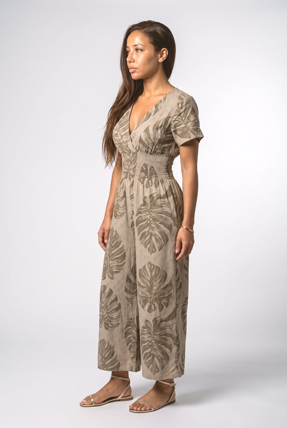 V-Neck Jumpsuit, back view