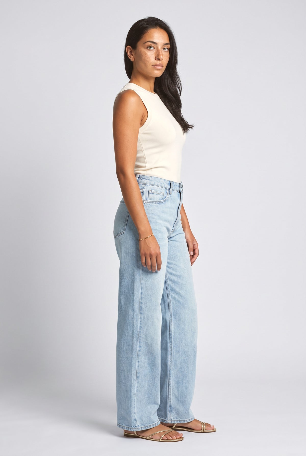 Wide Leg Jeans, back view