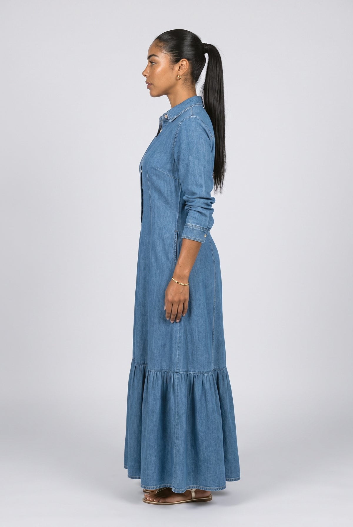 Tiered Maxi Dress, back view