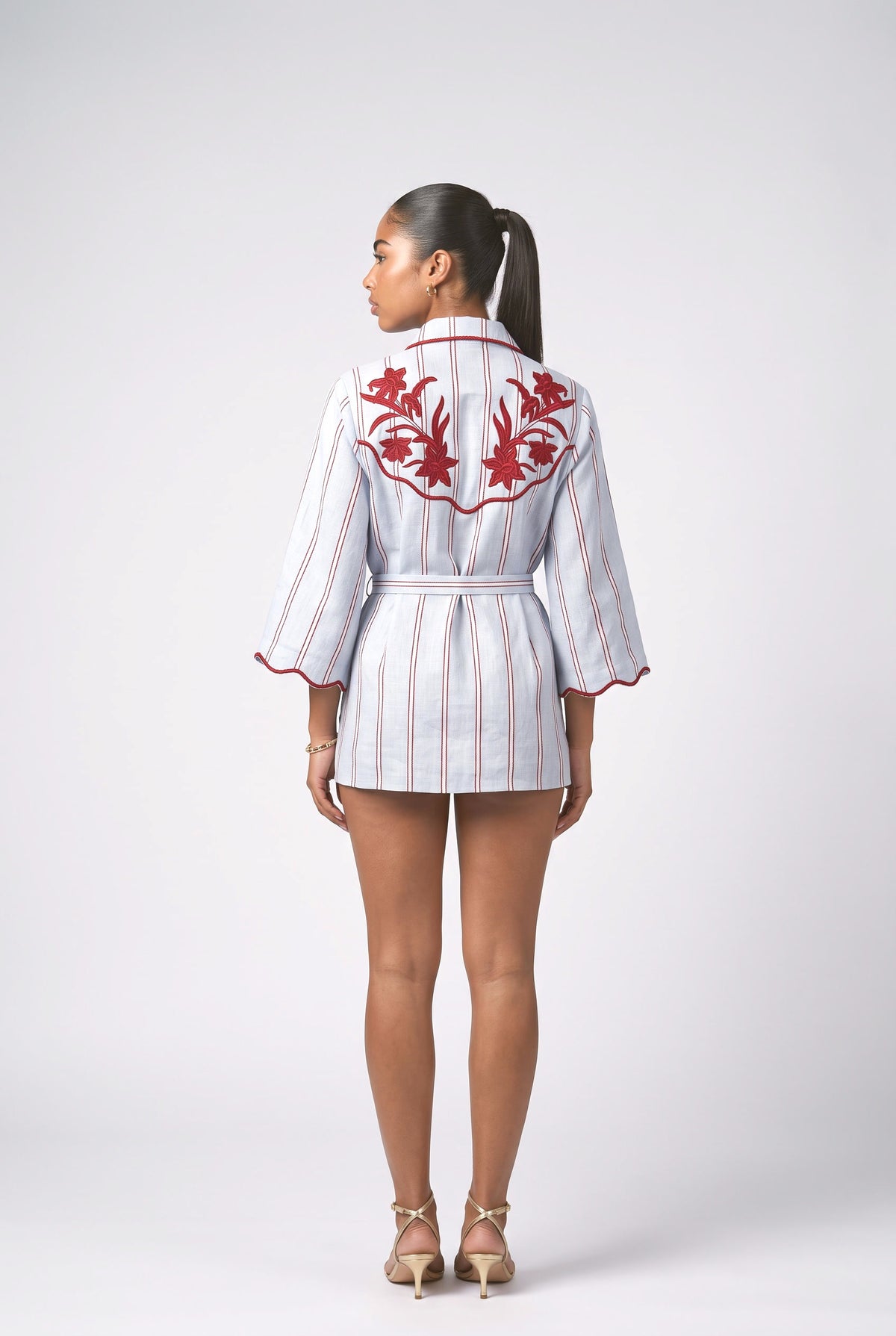 Striped Outfit Set, back view