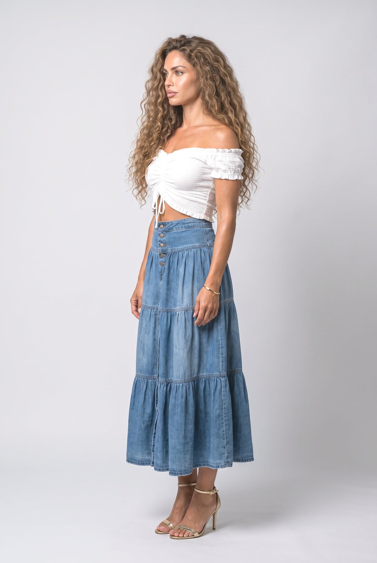 A-Line Maxi Skirt, back view