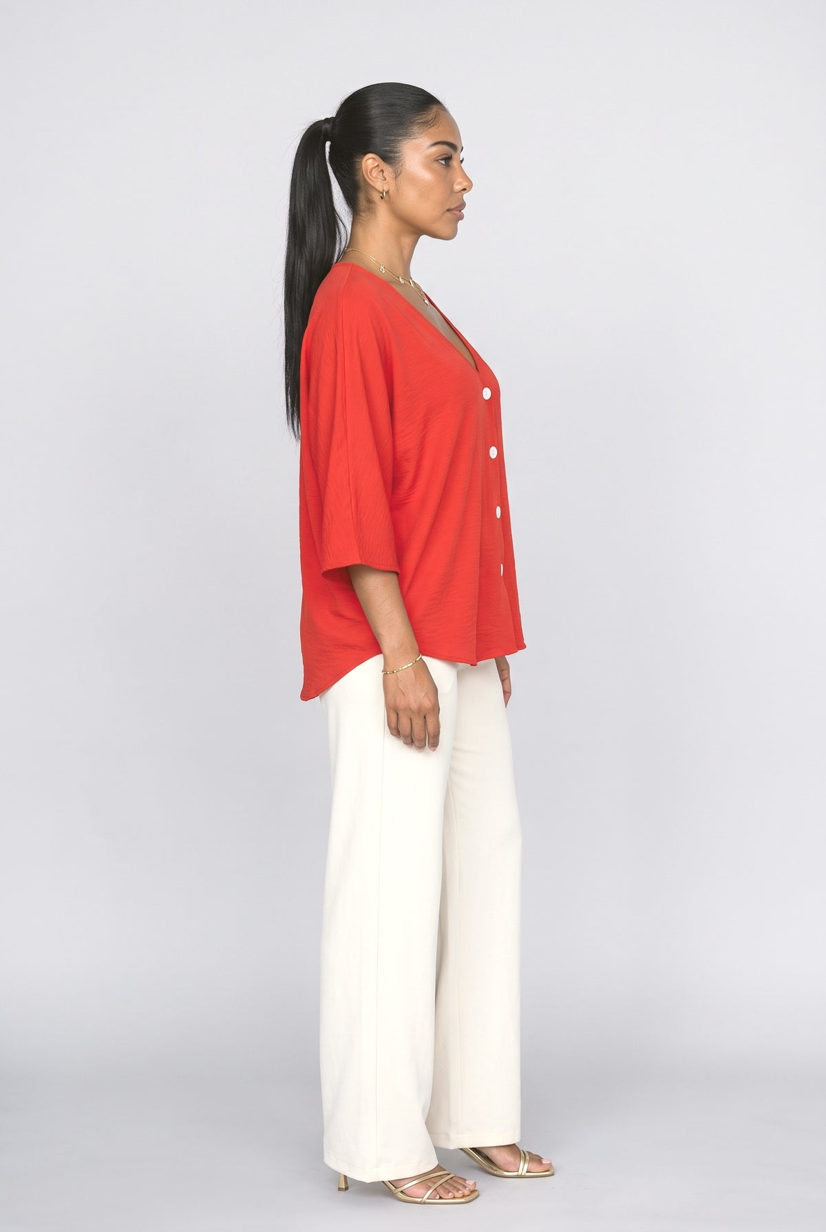 Silky Knit Cardigan, back view