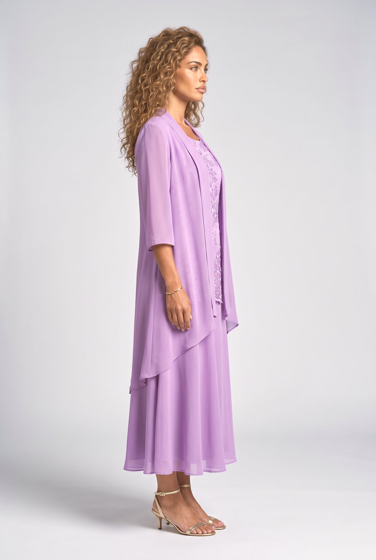 Chiffon Two Piece Outfit, back view