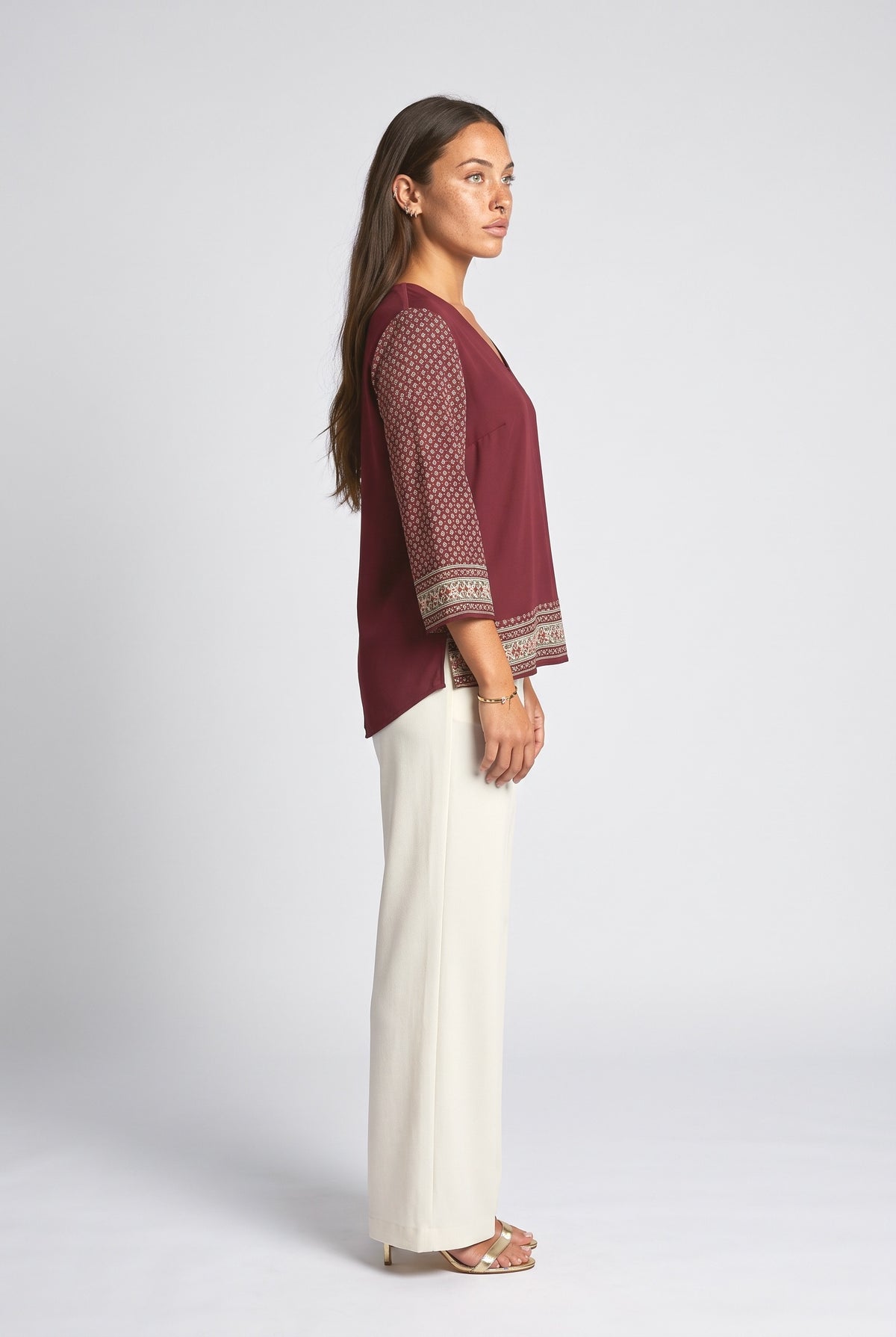 V-Neck Blouse, back view