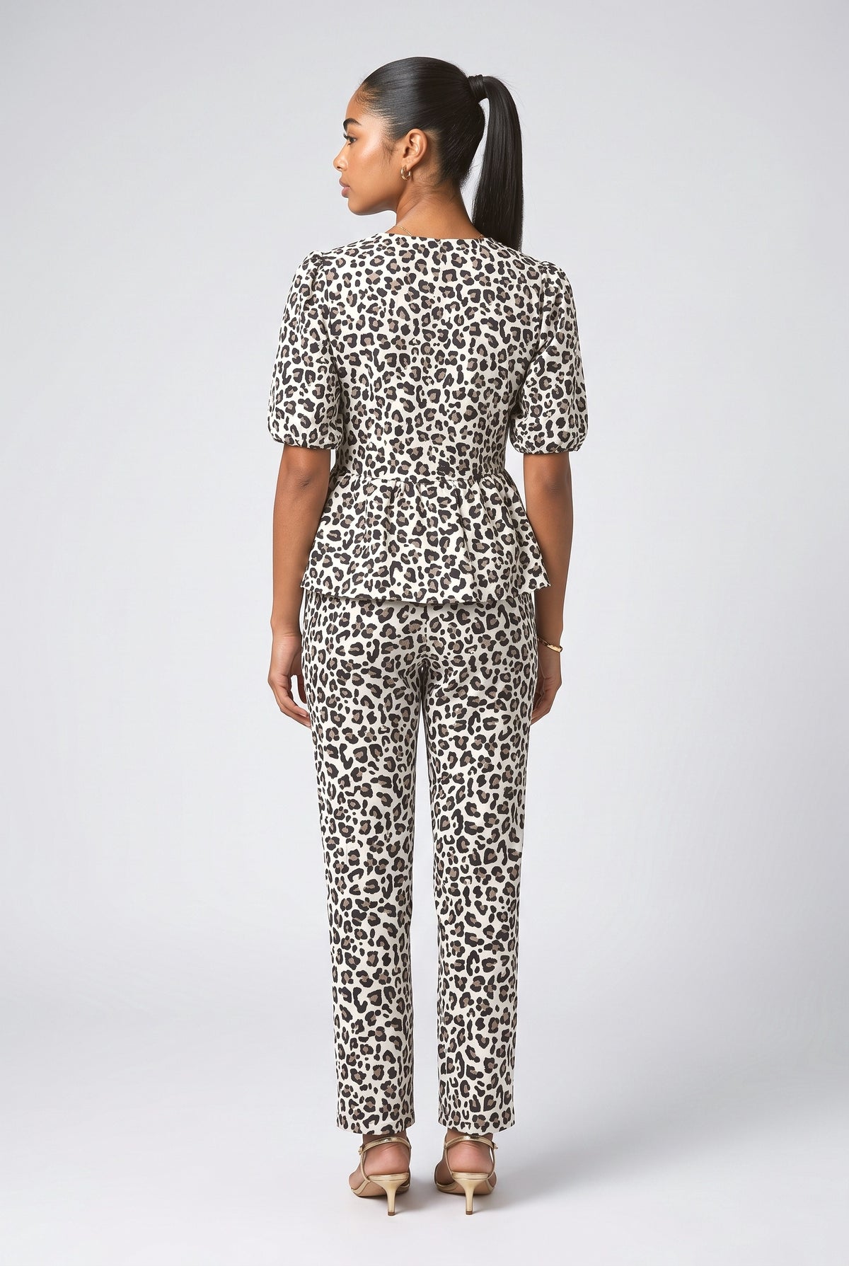 White Leopard Outfit Set, back view