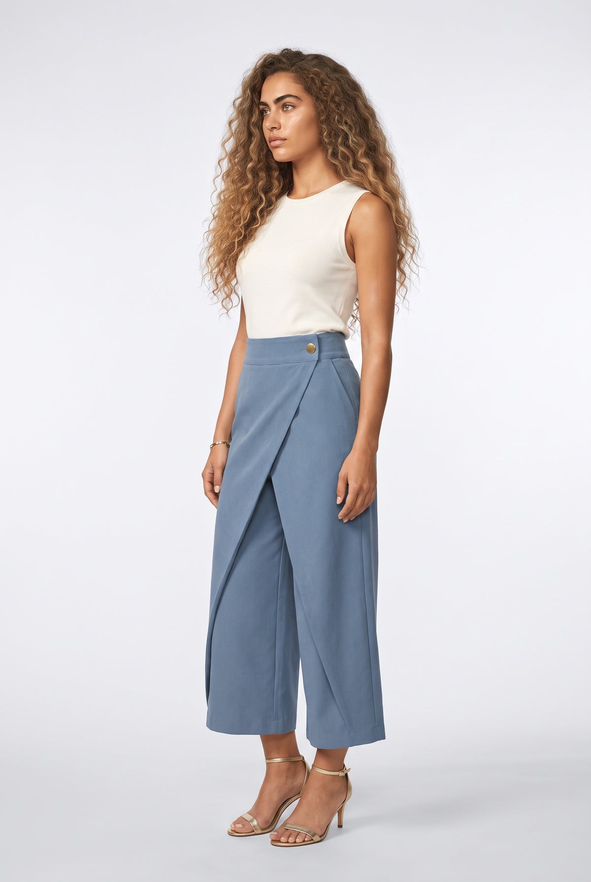 Wrap Wide Leg Pants, back view
