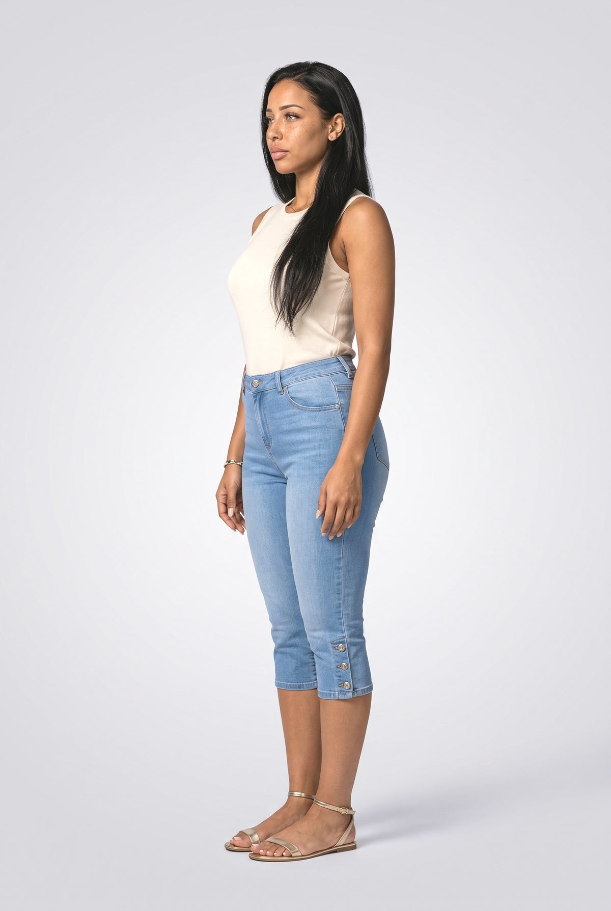 Blue Women's Jeans, back view