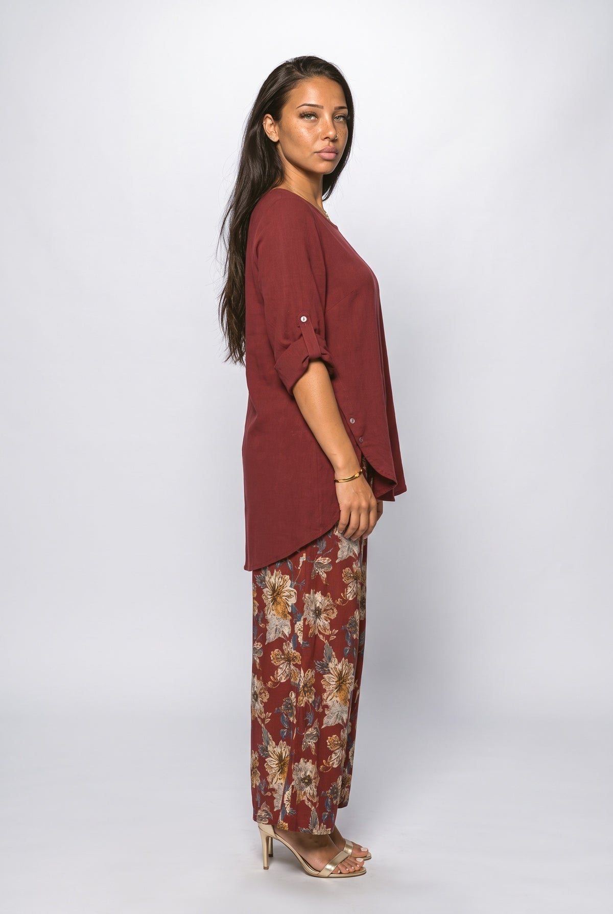 Draped Two Piece Outfit, back view