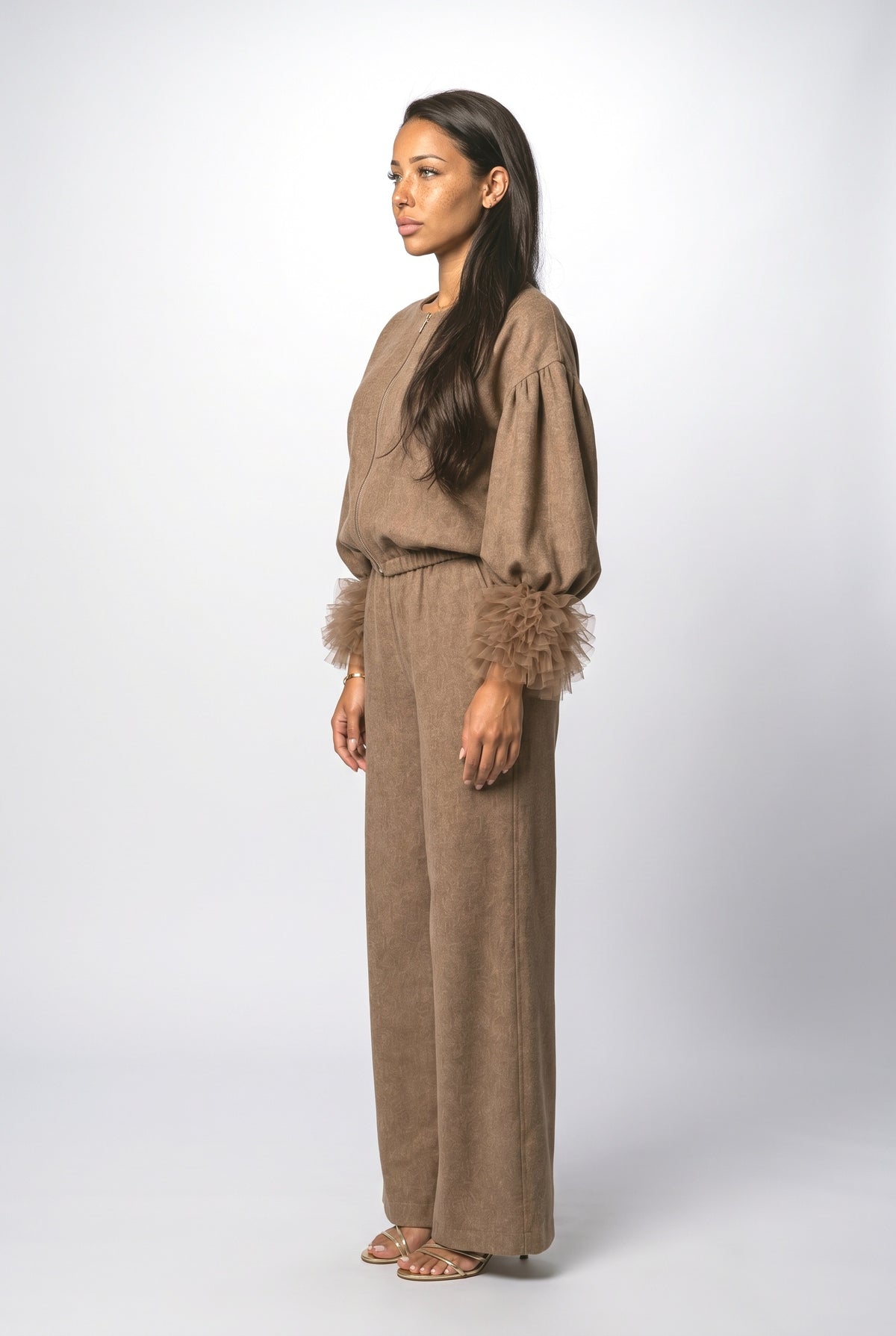 Tulle Pants Set Women, back view
