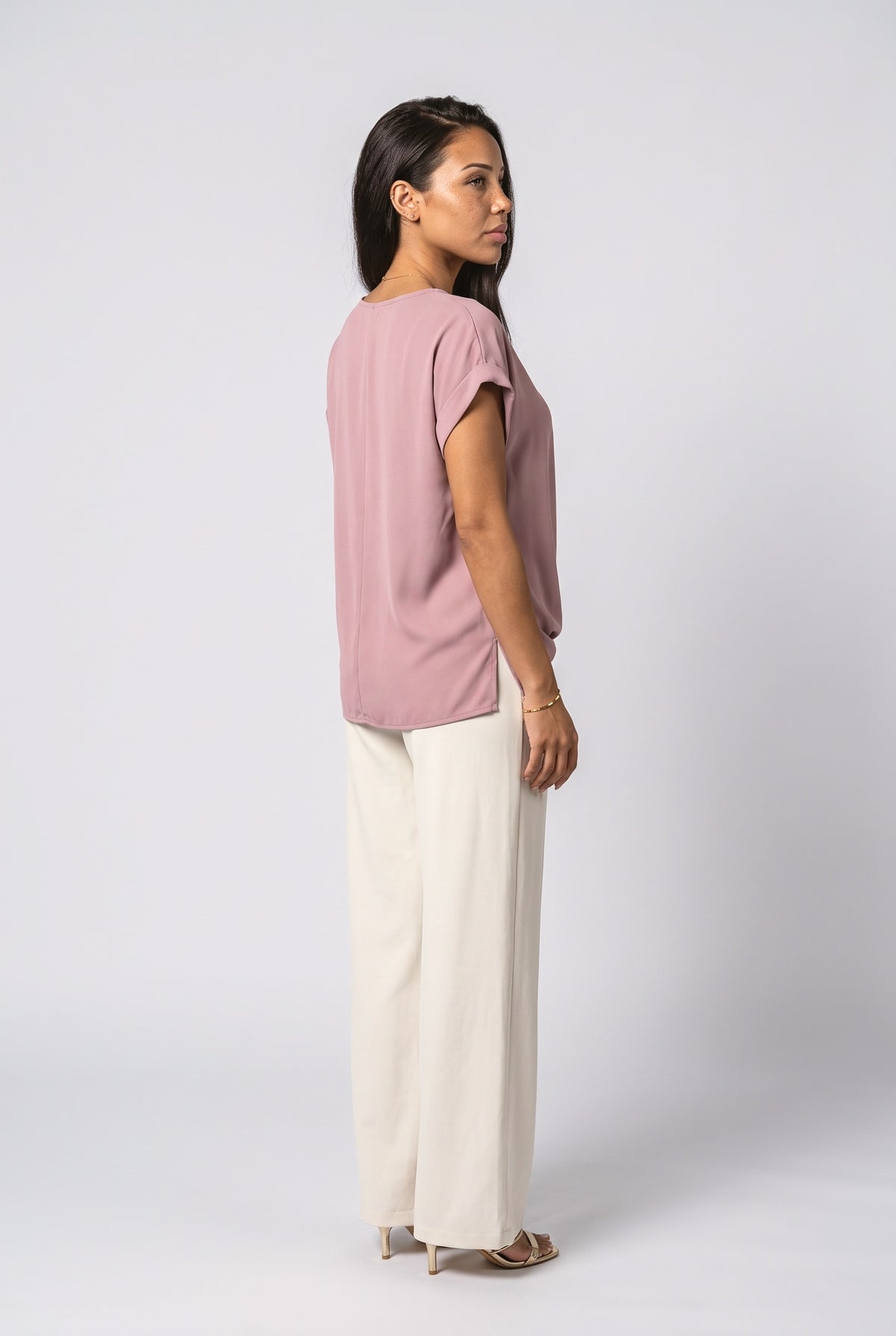 V-Neck T Shirt Women, back view
