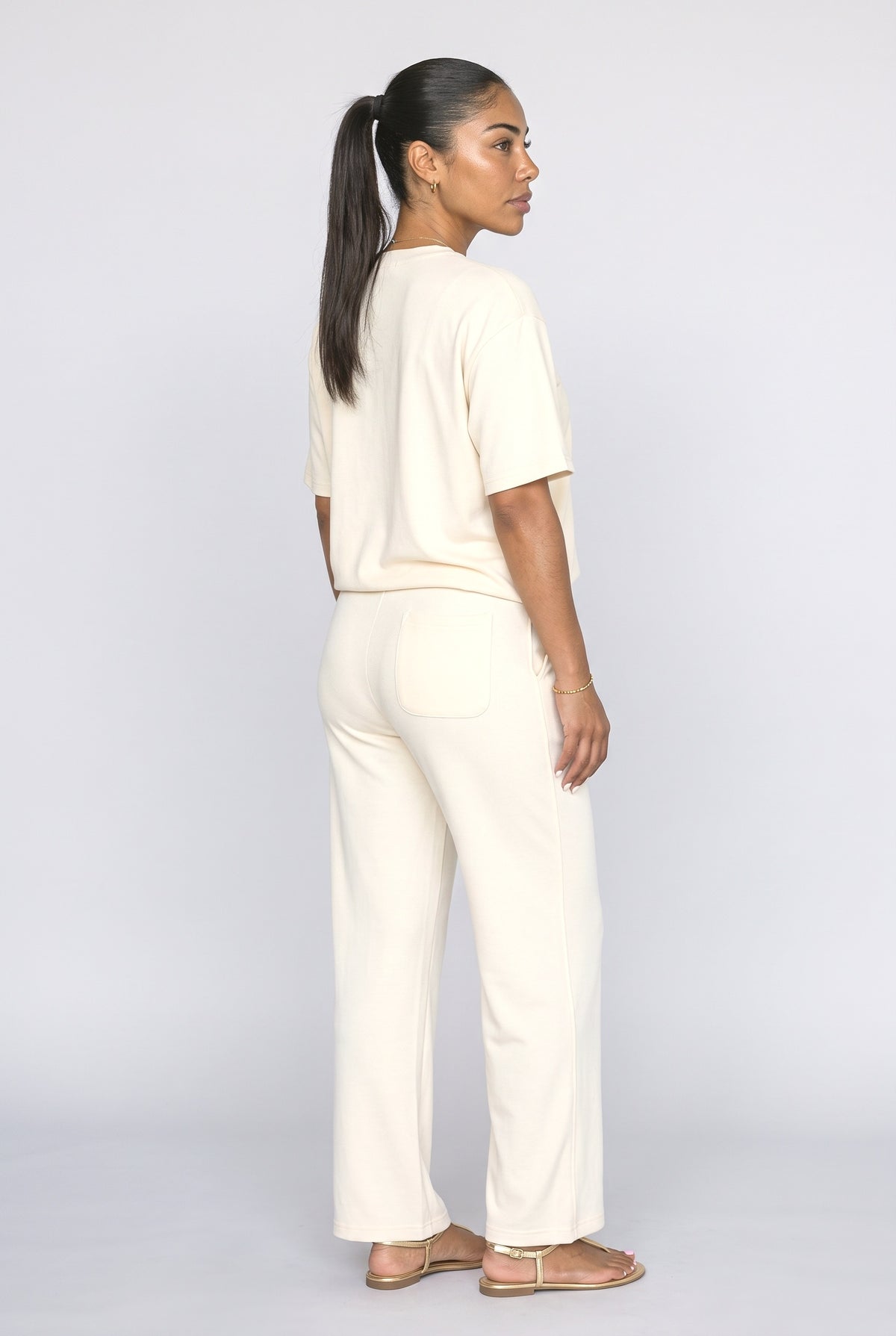 Short Sleeve Two Piece Outfit, back view