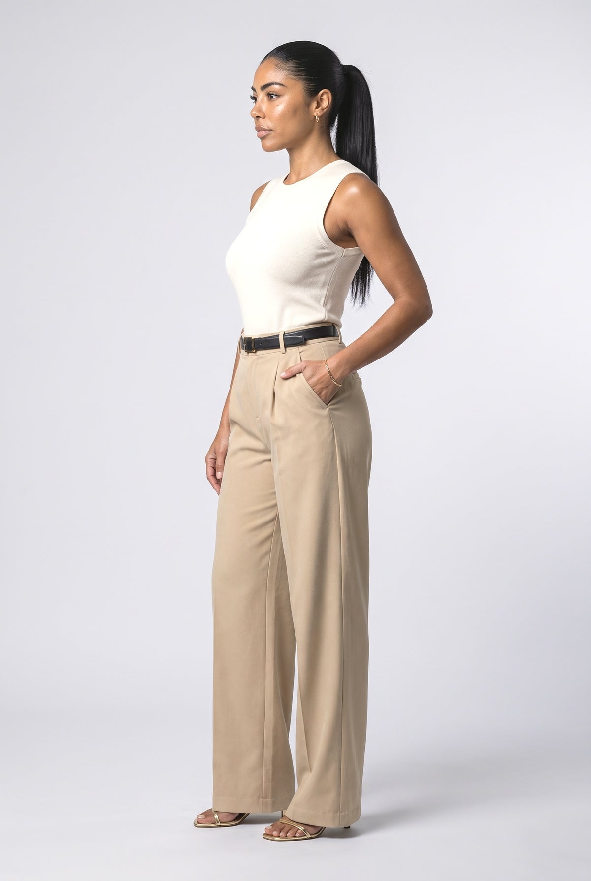 Wide Leg Pants, back view