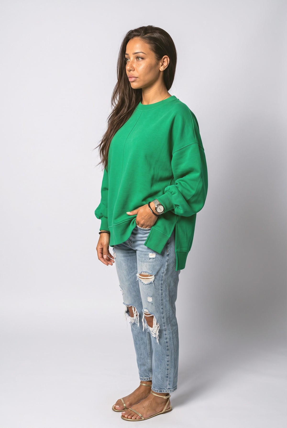 Slit Sweatshirt, back view