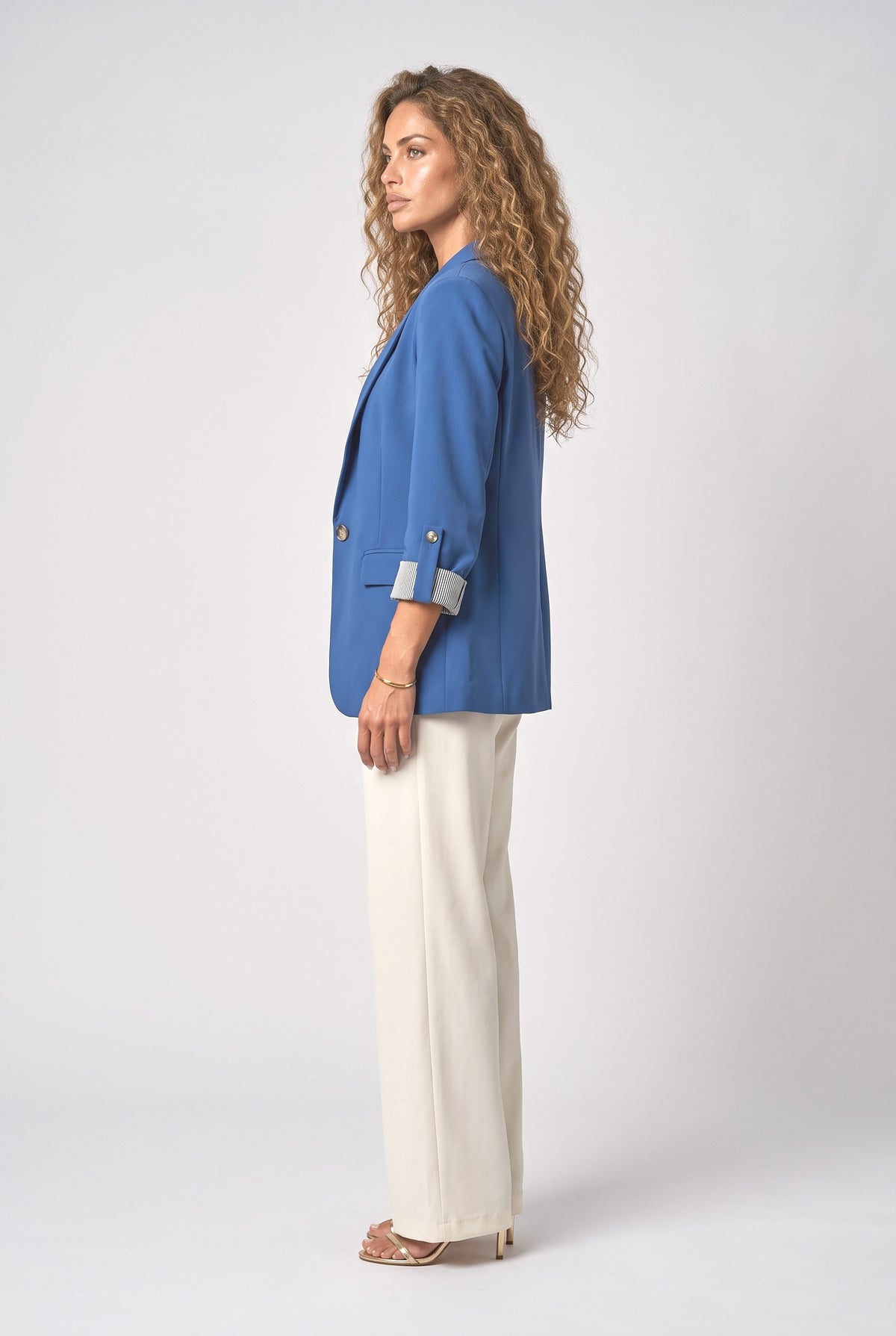 Striped Women's Blazer, back view
