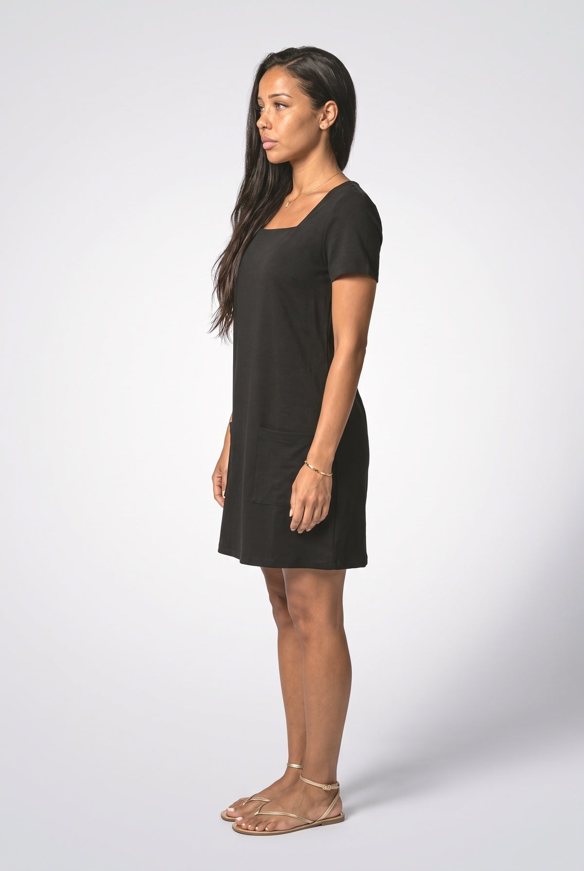 Square Neck Summer Dress, back view